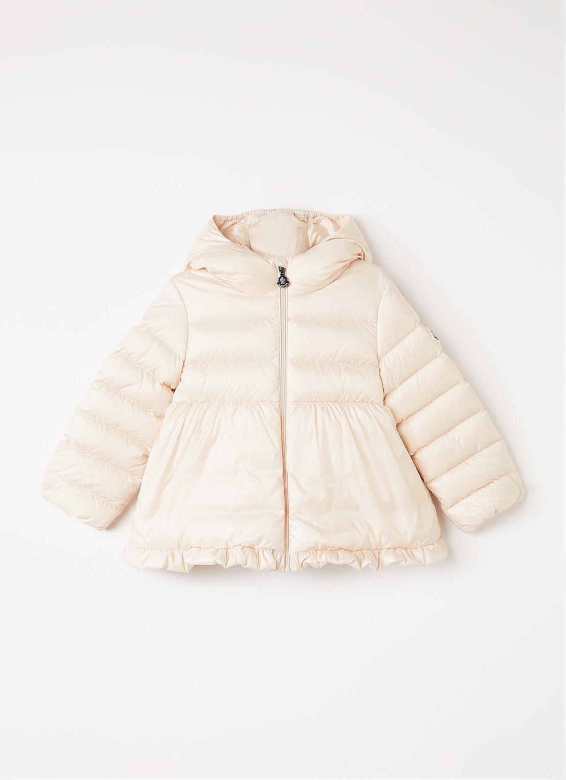 Moncler Odile pufferjack met donsvulling - voorkant 5 creme