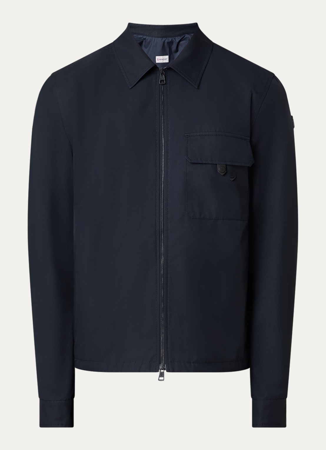 Moncler Overshirt met ritszakken - voorkant 4 donkerblauw