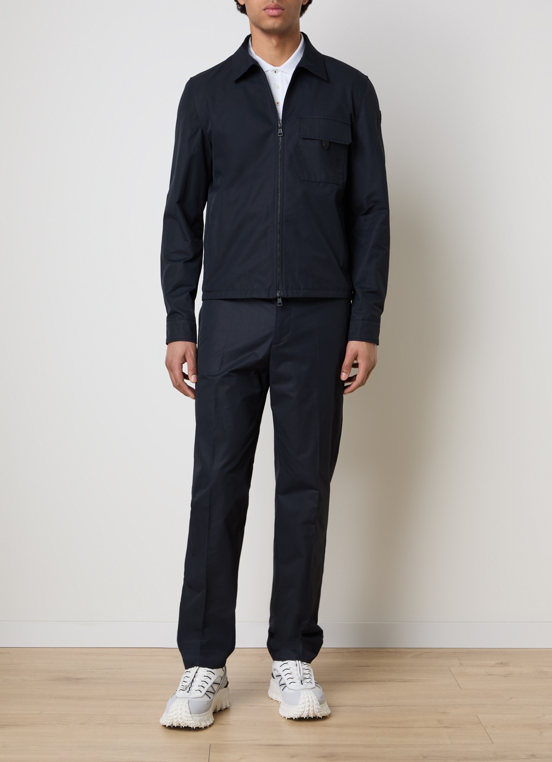 Moncler Overshirt met ritszakken - voorkant 5 donkerblauw