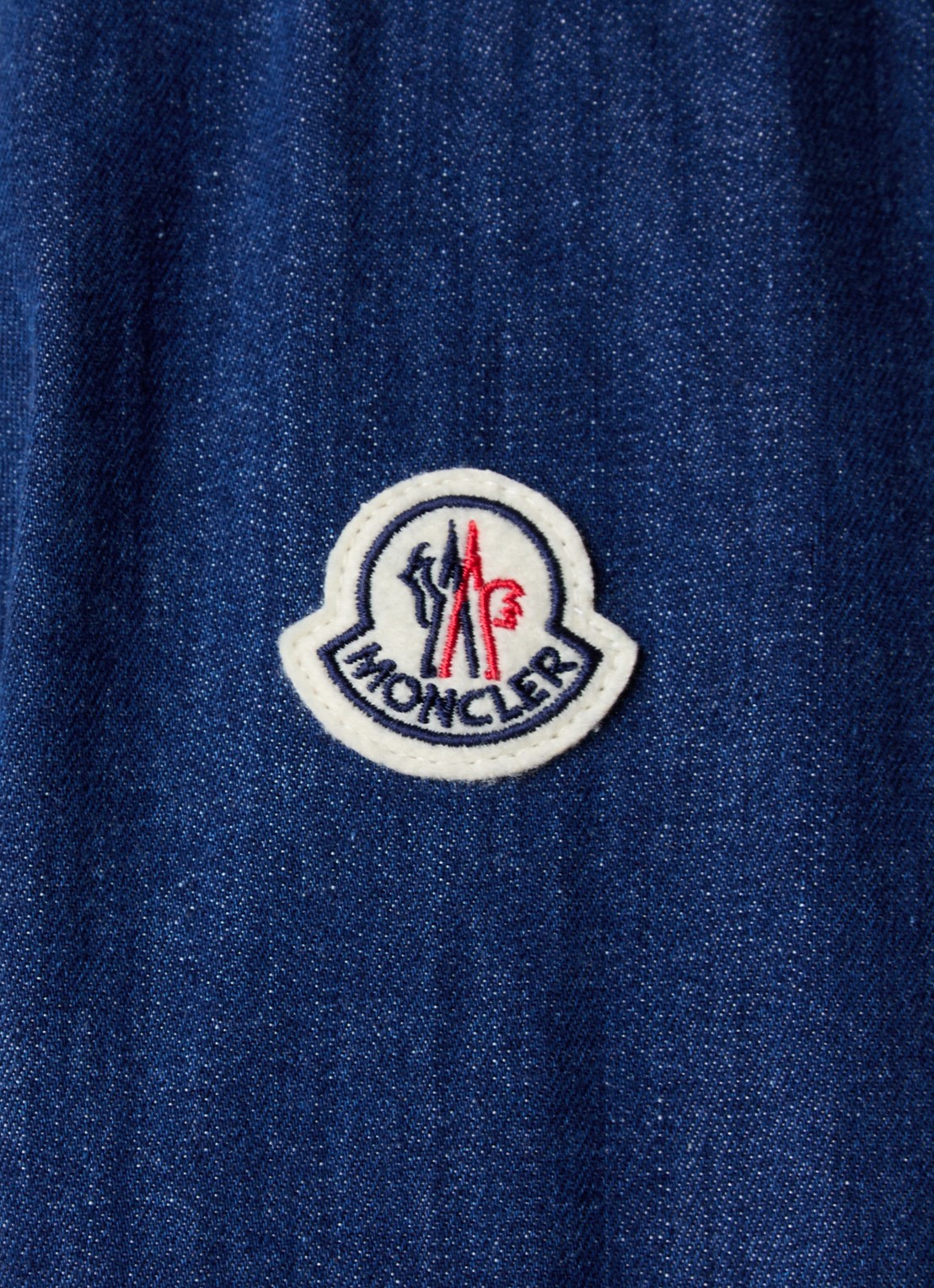Moncler Overshirt van chambray met borstzak - detail 4 indigo