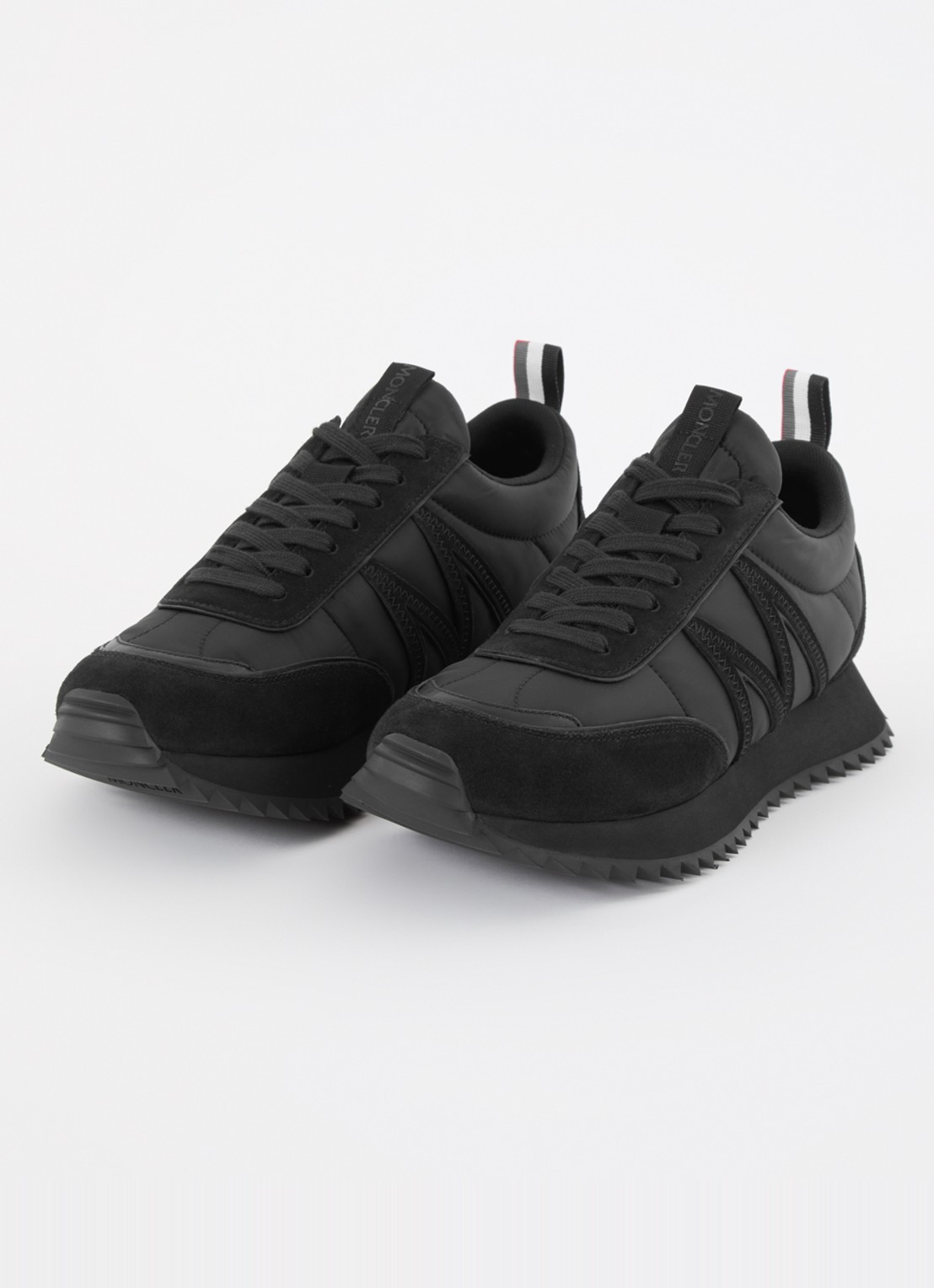 Moncler Pacey sneaker met suéde details - detail zwart