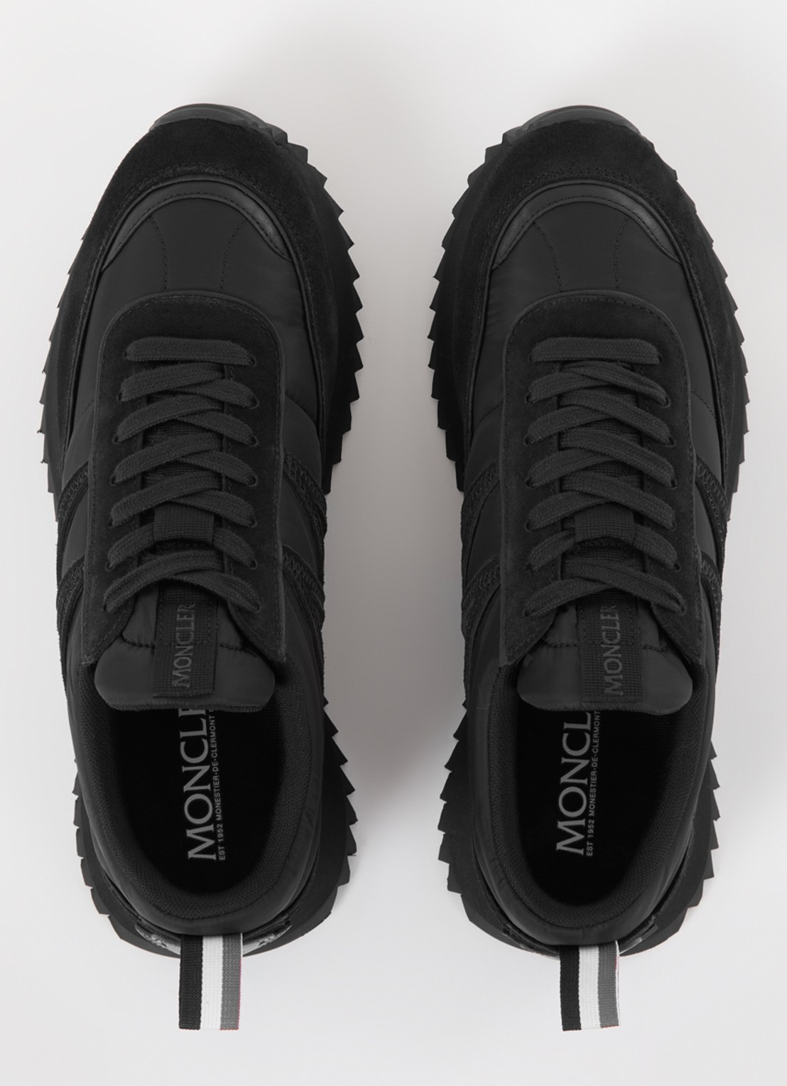 Moncler Pacey sneaker met suéde details - detail 2 zwart