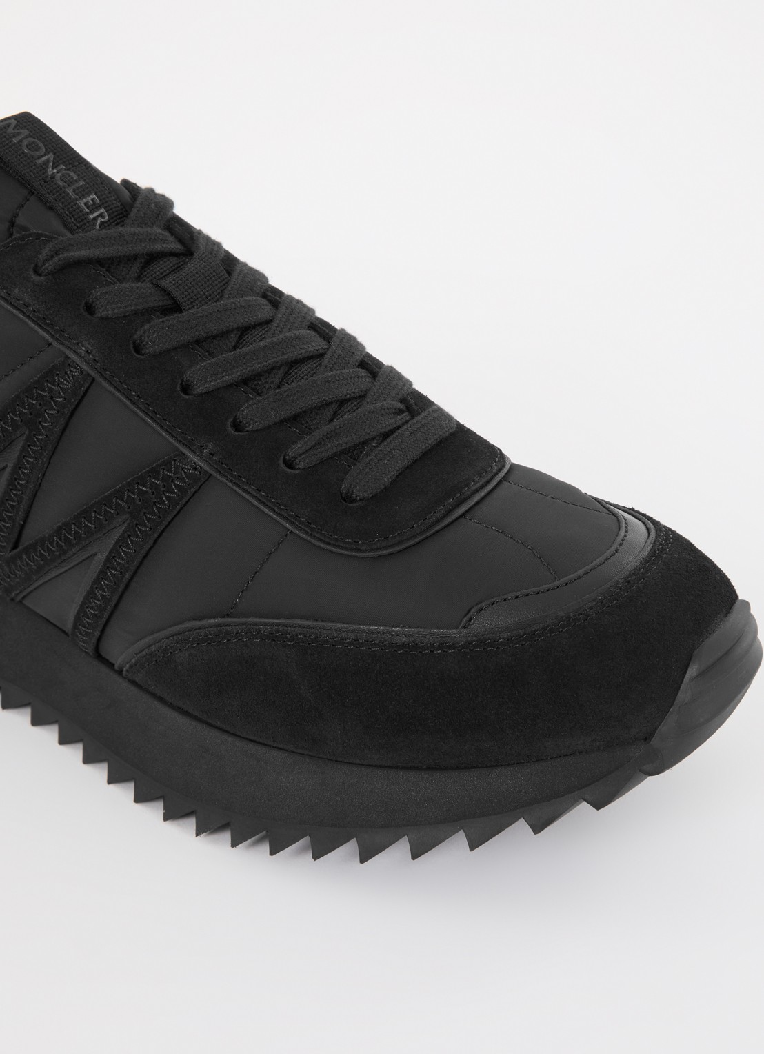 Moncler Pacey sneaker met suéde details - detail 4 zwart