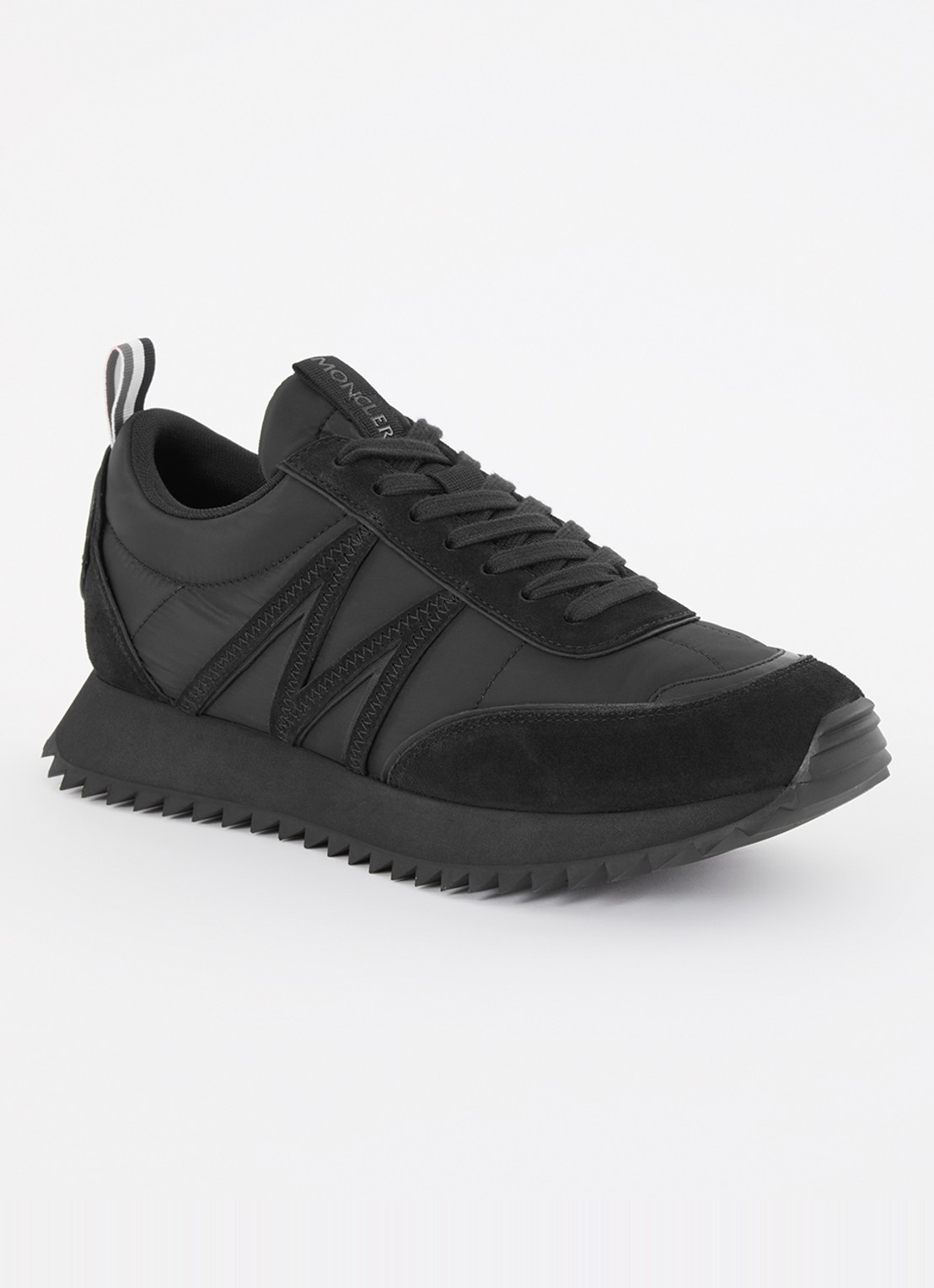 Moncler Pacey sneaker met suéde details - voorkant 6 zwart