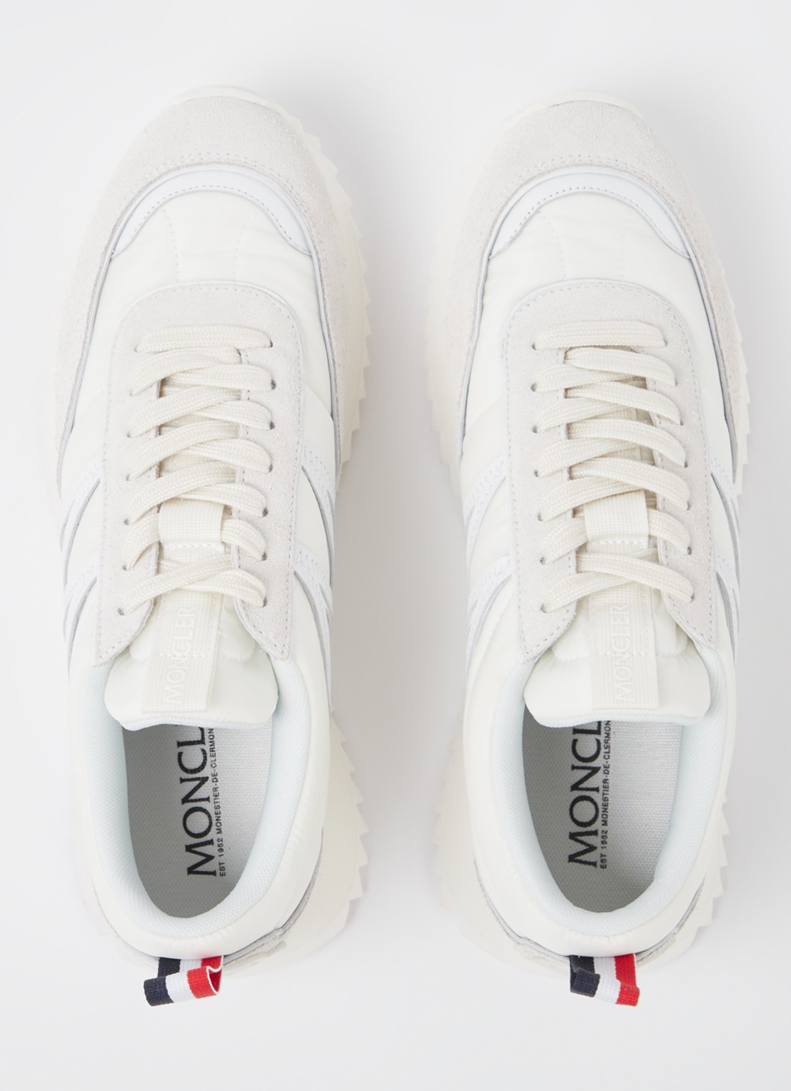 Moncler Pacey sneaker met suède details - detail 2 wit
