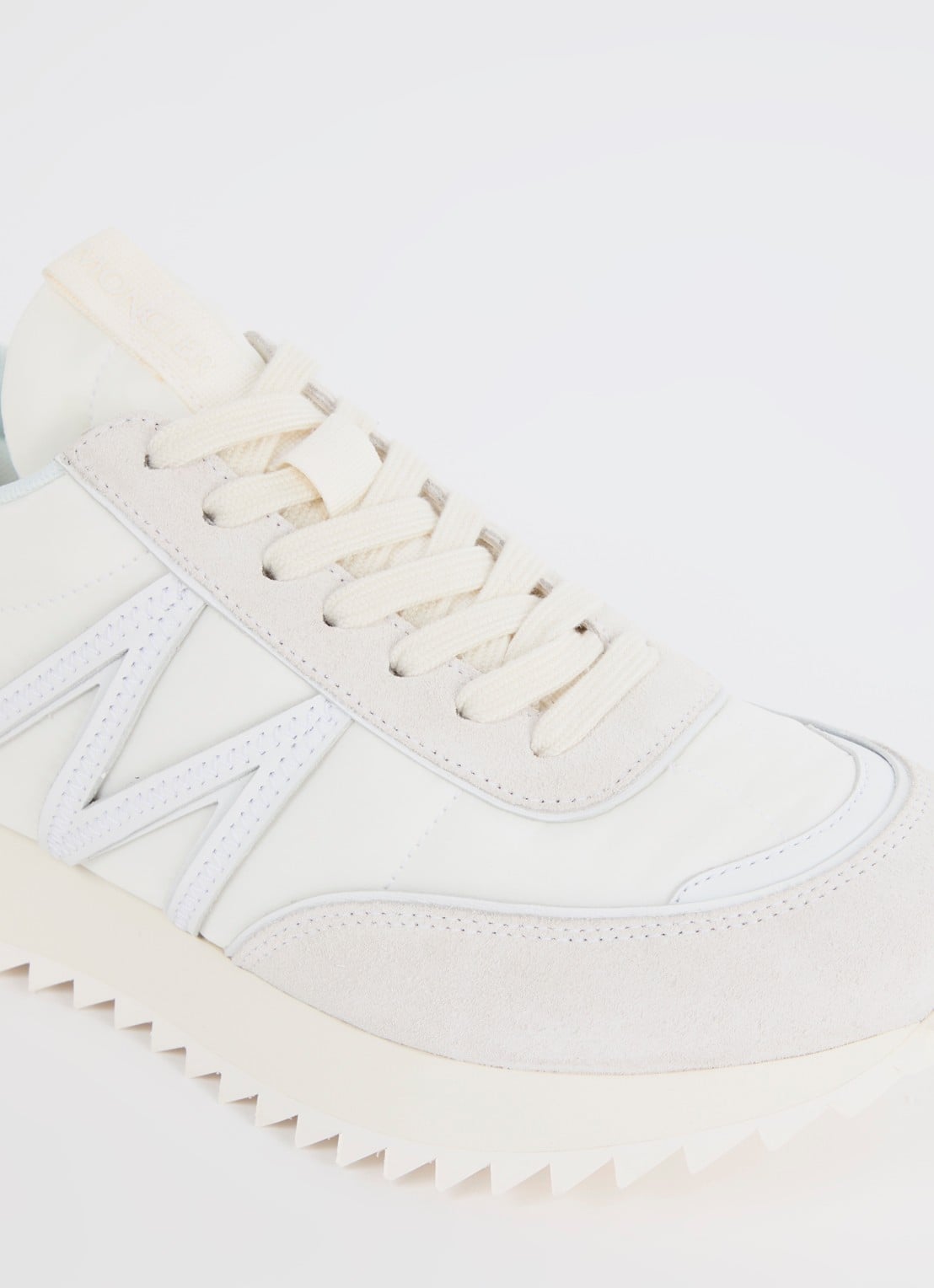 Moncler Pacey sneaker met suéde details - detail 4 wit