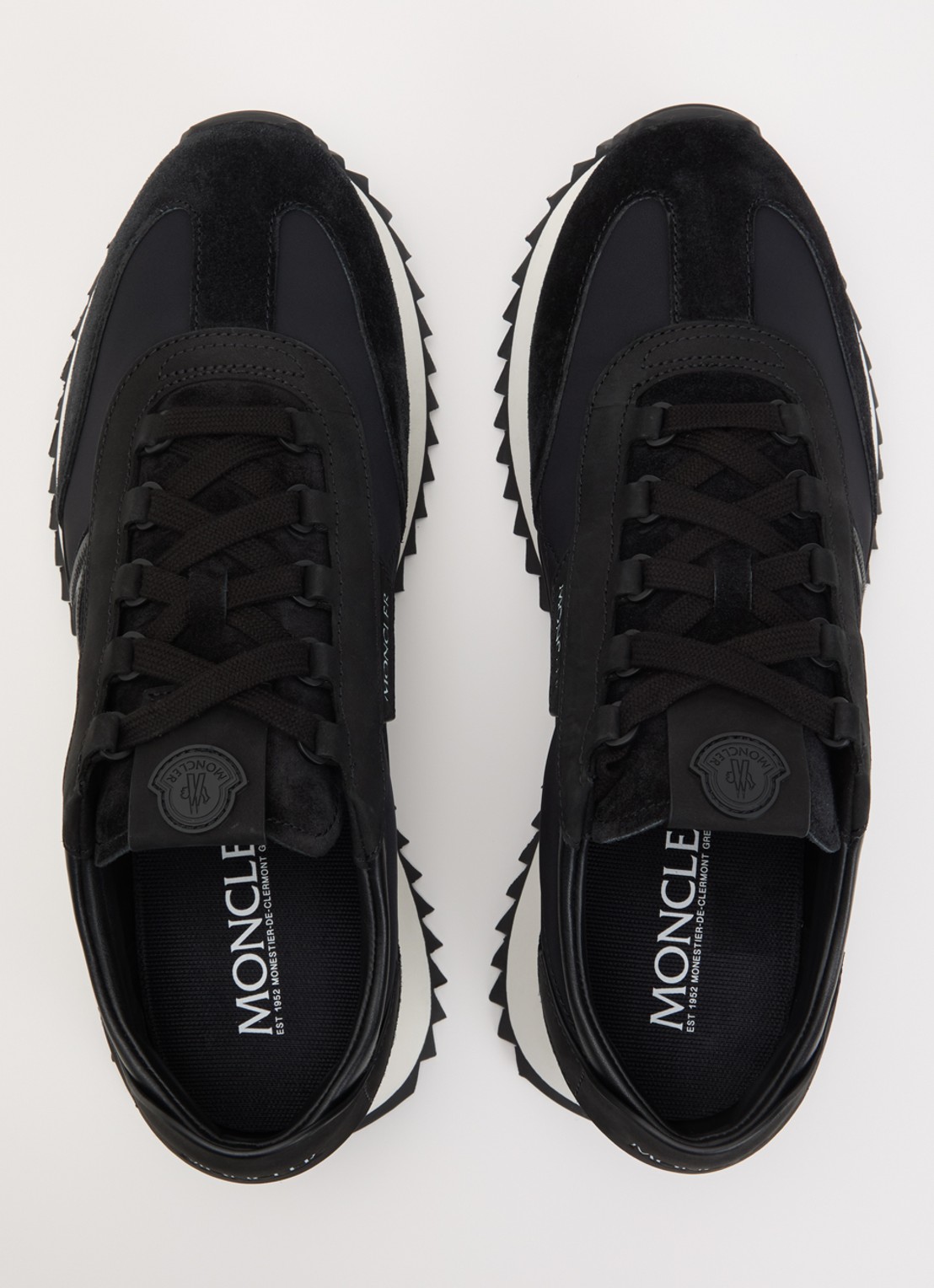 Moncler Pacey2 sneaker met details van nubuck en suède - detail 5 zwart