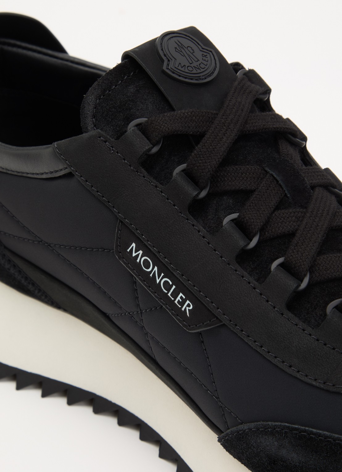 Moncler Pacey2 sneaker met details van nubuck en suède - detail 7 zwart