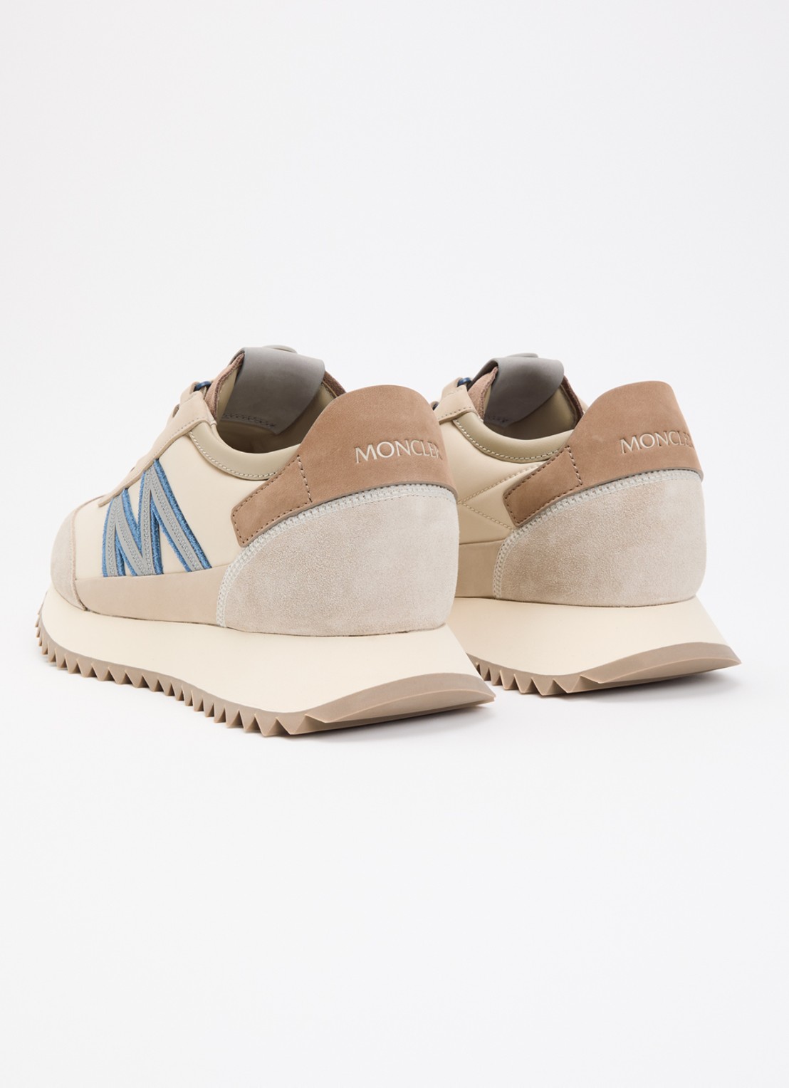 Moncler Pacey2 sneaker met details van nubuck en suède - achterkant 6 zand