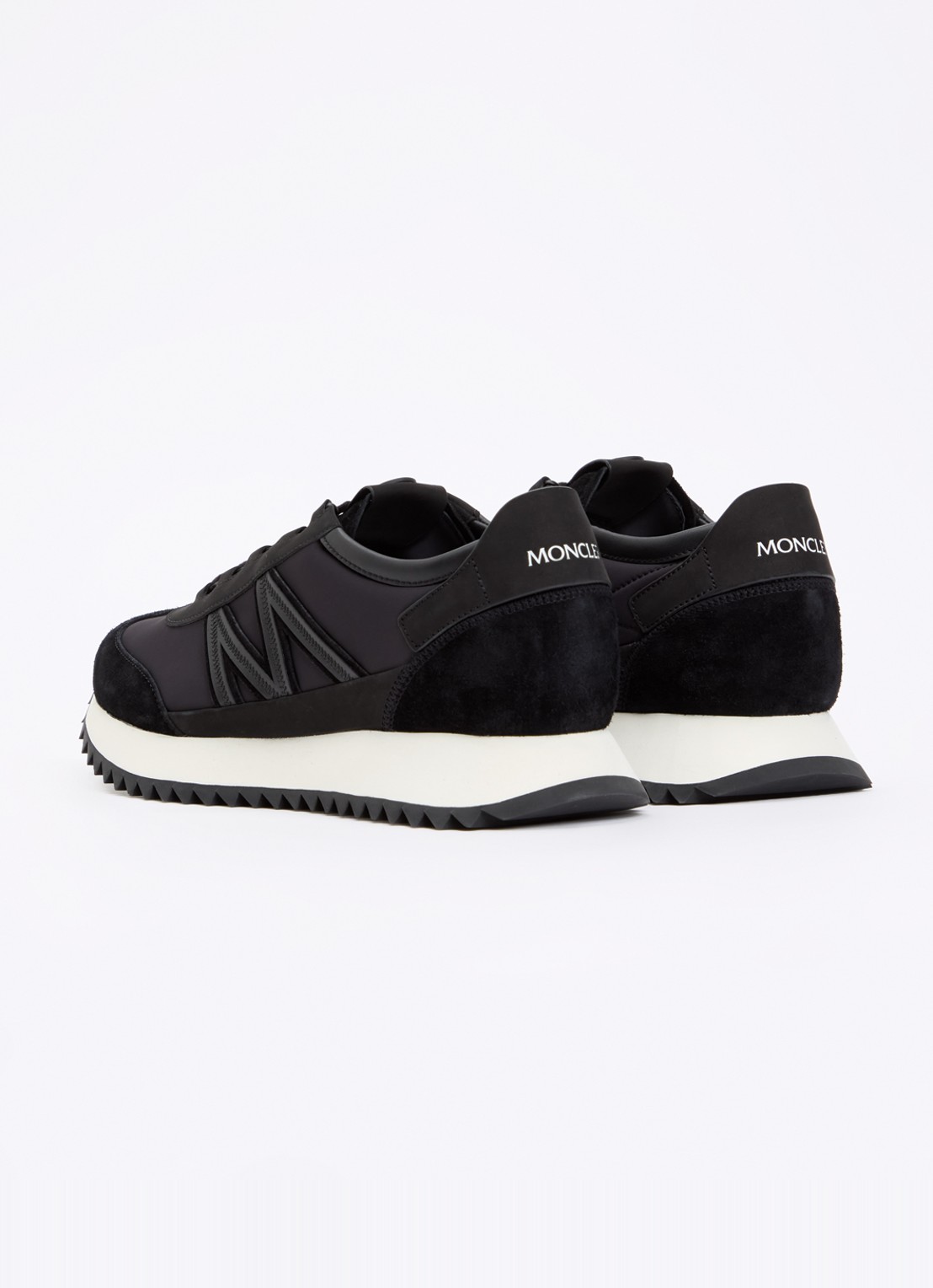 Moncler Pacey2 sneaker met suède en nubuck details - achterkant 7 zwart