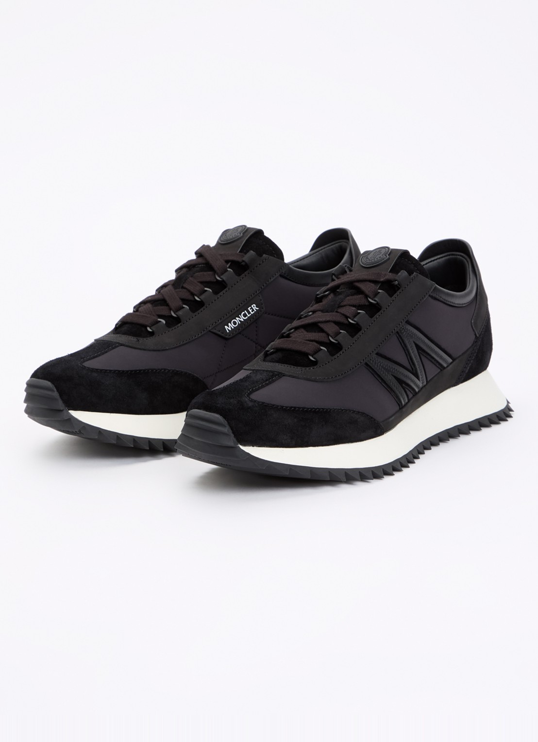 Moncler Pacey2 sneaker met suède en nubuck details - detail 3 zwart