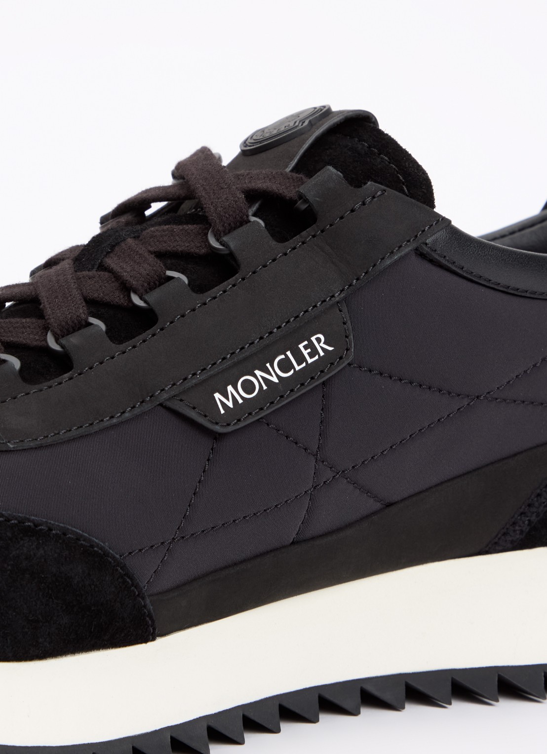 Moncler Pacey2 sneaker met suède en nubuck details - detail 6 zwart