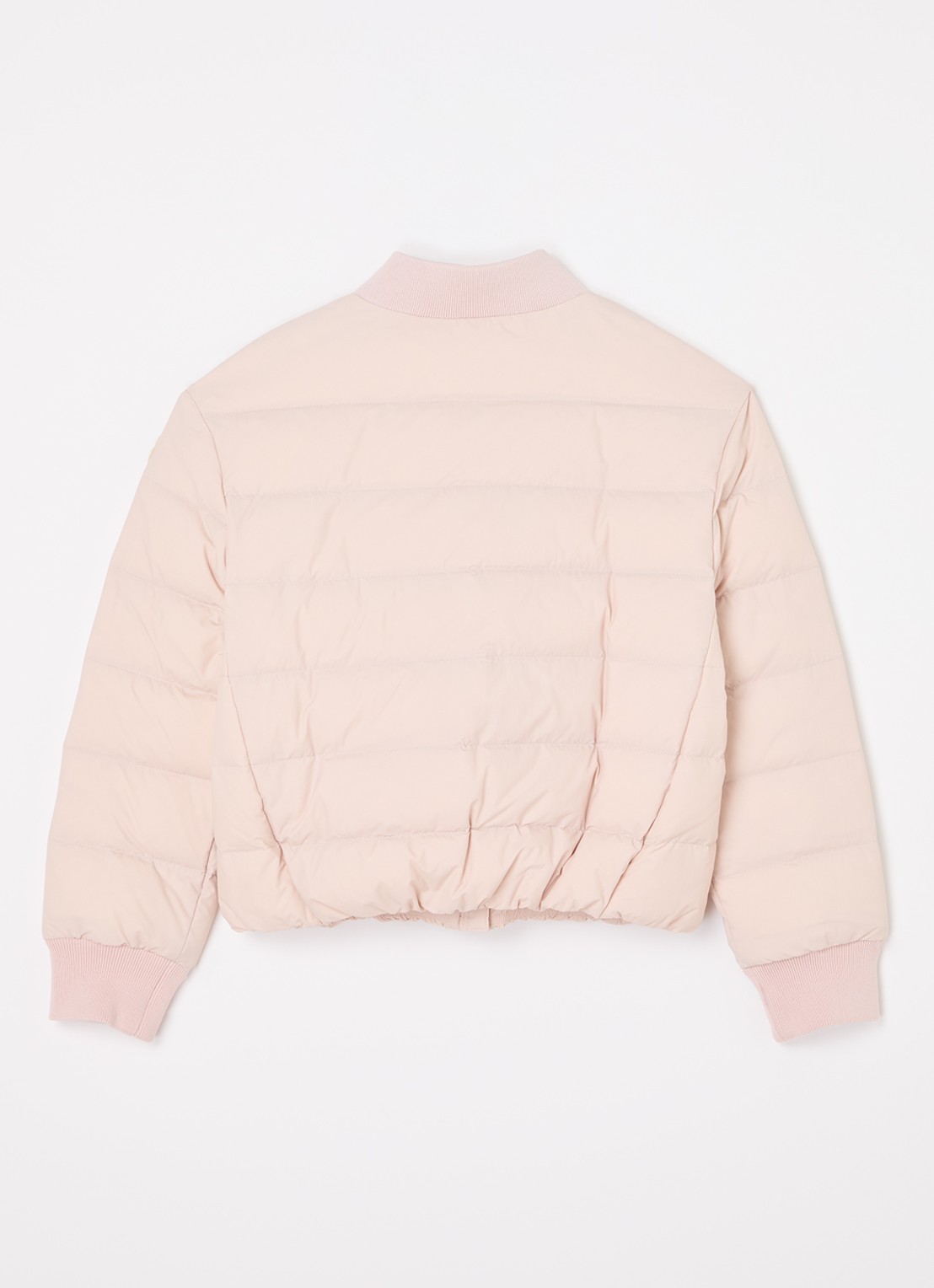 Moncler Pailly puffer jack met logo - achterkant lichtroze