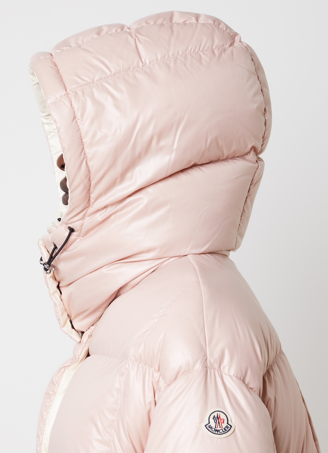 Moncler Parana puffer jack met donsvulling en ritszakken - detail 4 roze