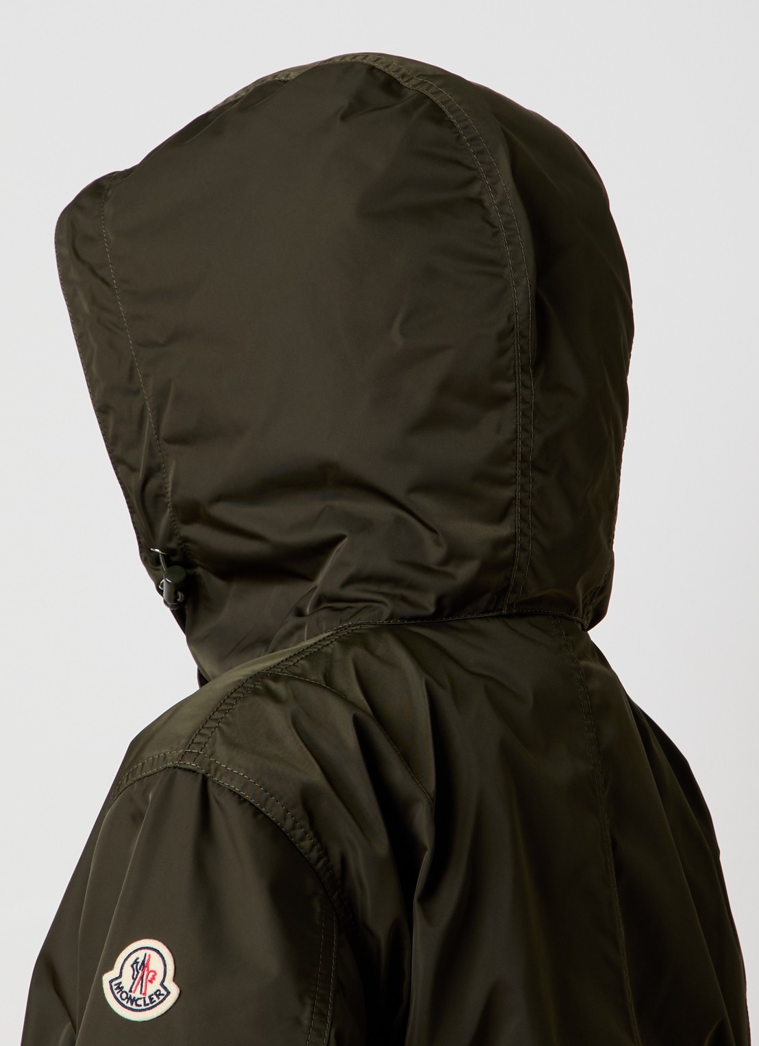 Moncler Parka met capuchon en trekkoord - detail 4 olijfgroen