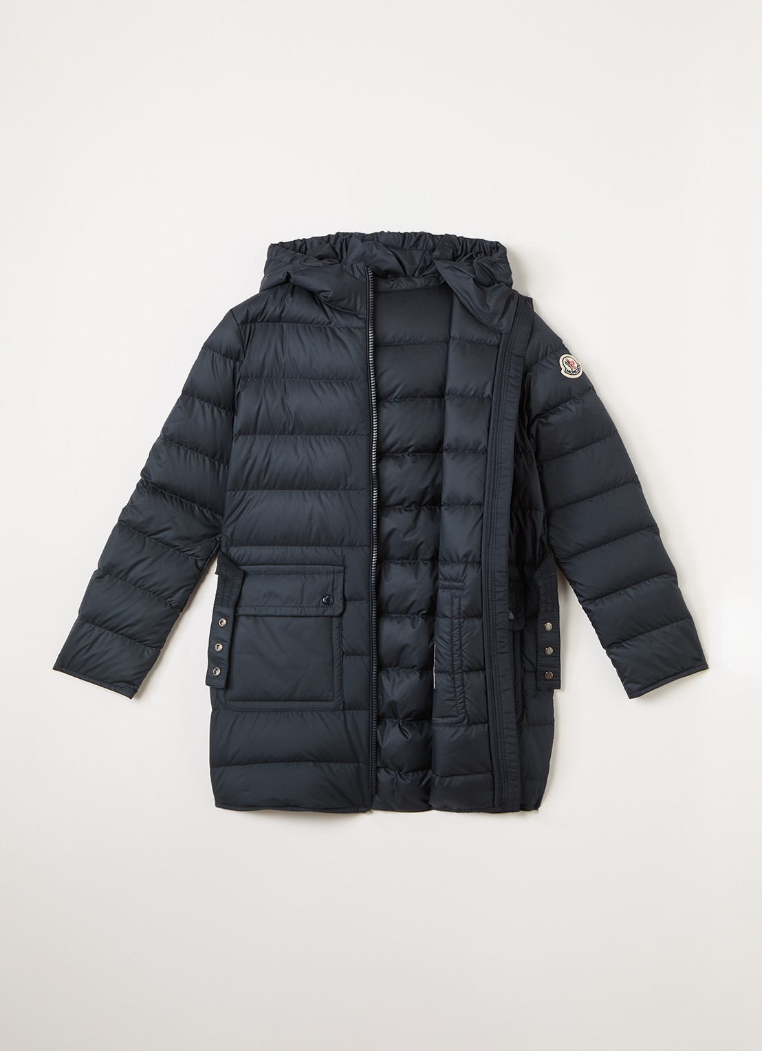 Moncler Pasenza gewatteerde jas met donsvulling - voorkant 3 zwart
