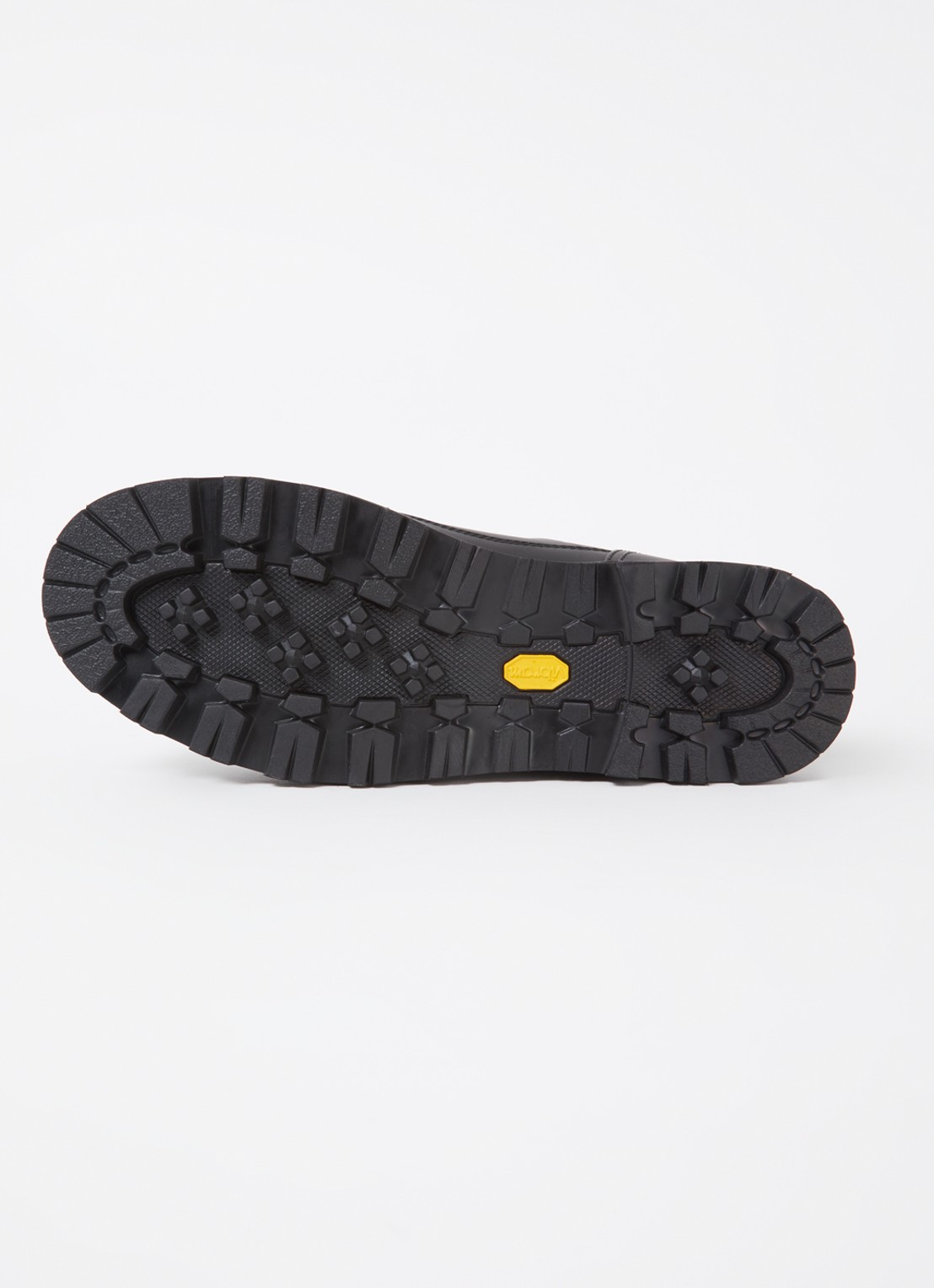Moncler Peka Trek veterboot met kalfsleren details - detail 4 zwart
