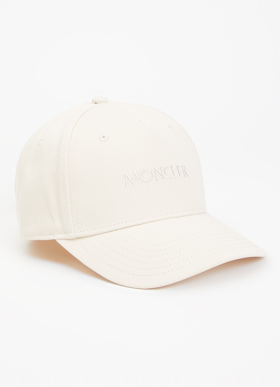 Moncler Pet met logo - voorkant gebroken wit
