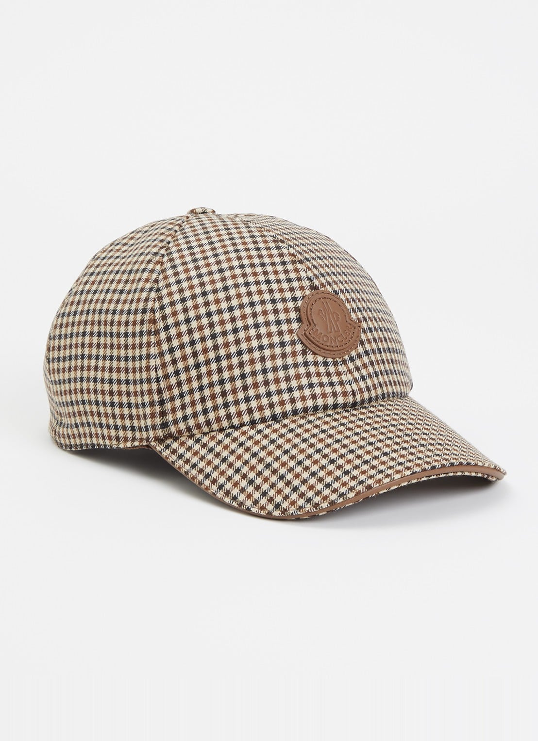 Moncler Pet met ruitdessin - voorkant 2 zand