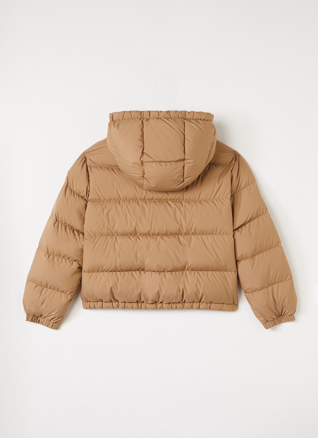 Moncler Phelanta pufferjack met donsvulling en klepzakken - achterkant cognac