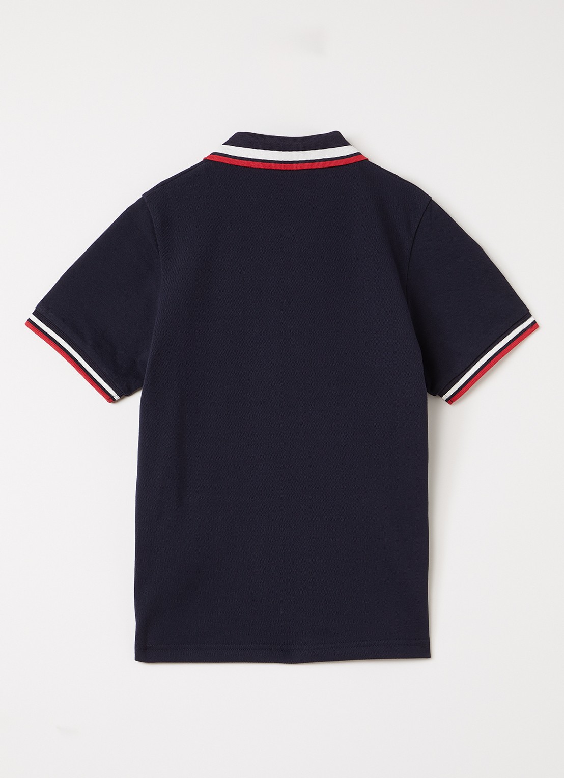 Moncler Polo met logoborduring - voorkant 2 donkerblauw