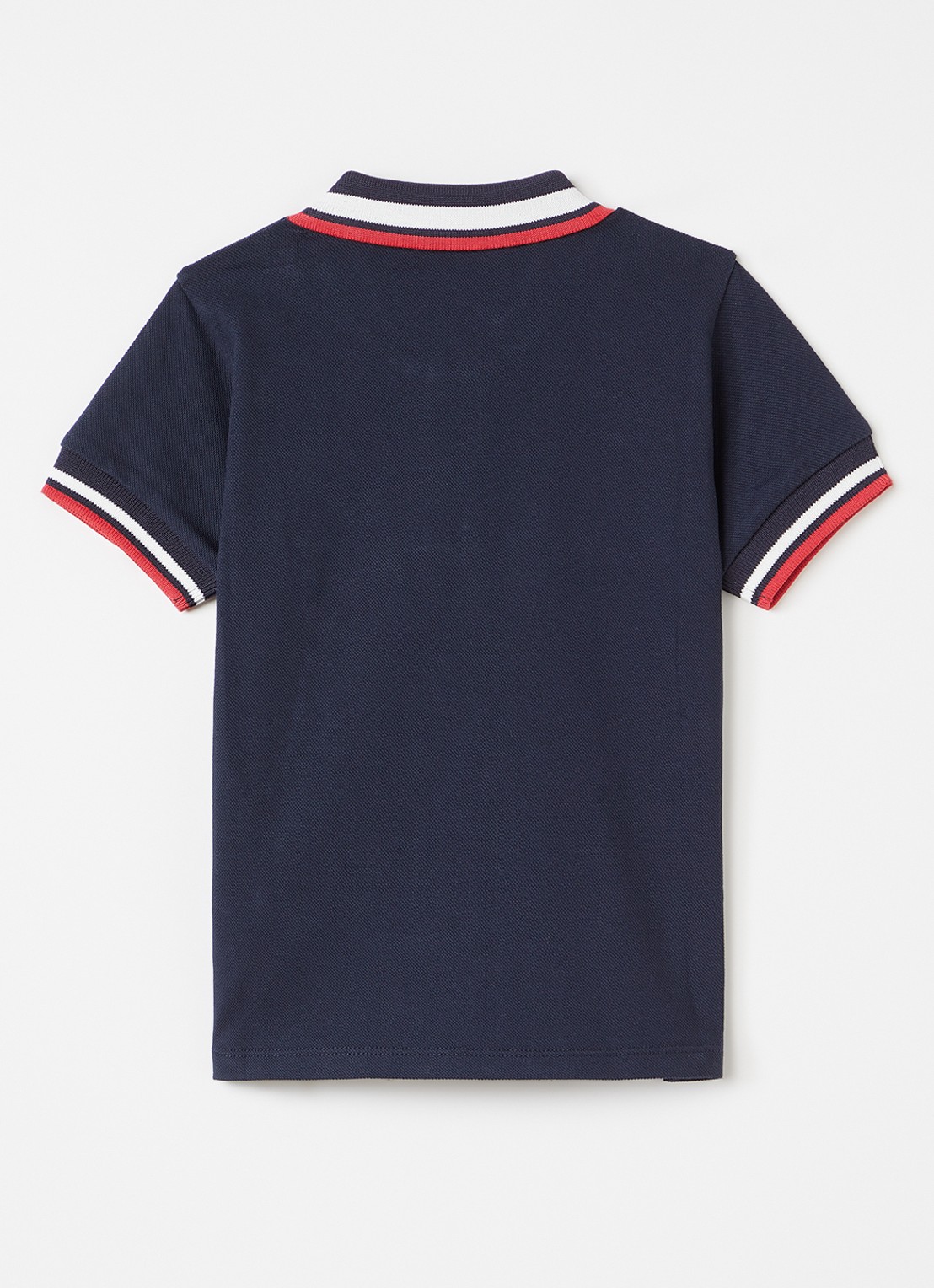 Moncler Polo met logoborduring - voorkant 2 donkerblauw