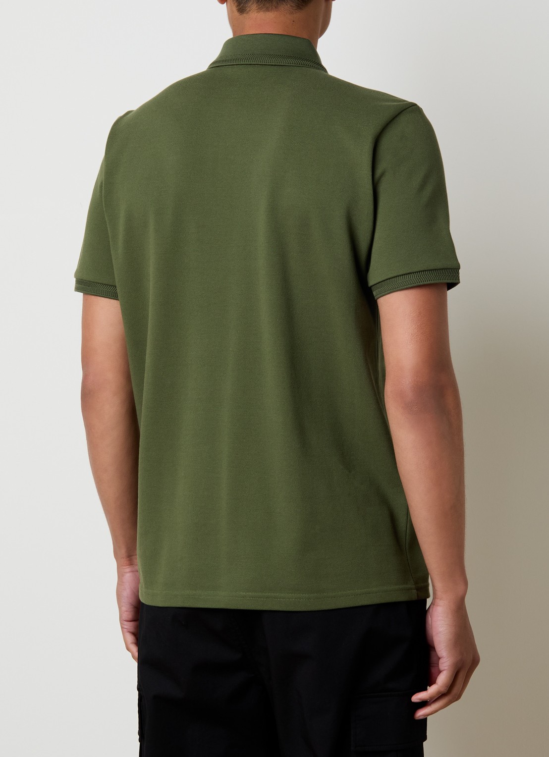 Moncler Polo van piqué katoen - achterkant 5 bronsgroen