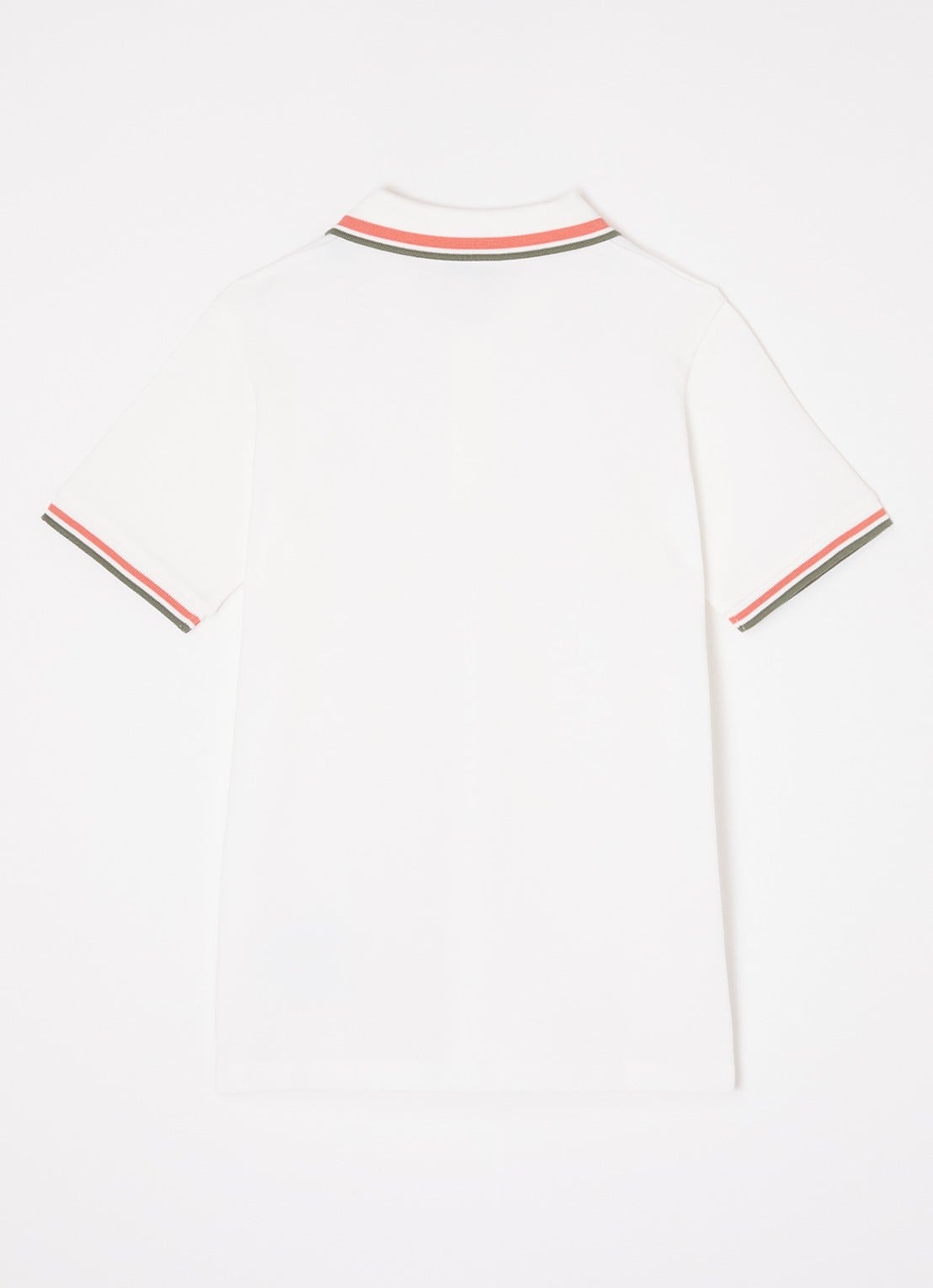 Moncler Polo van piqué katoen - voorkant 2 wit