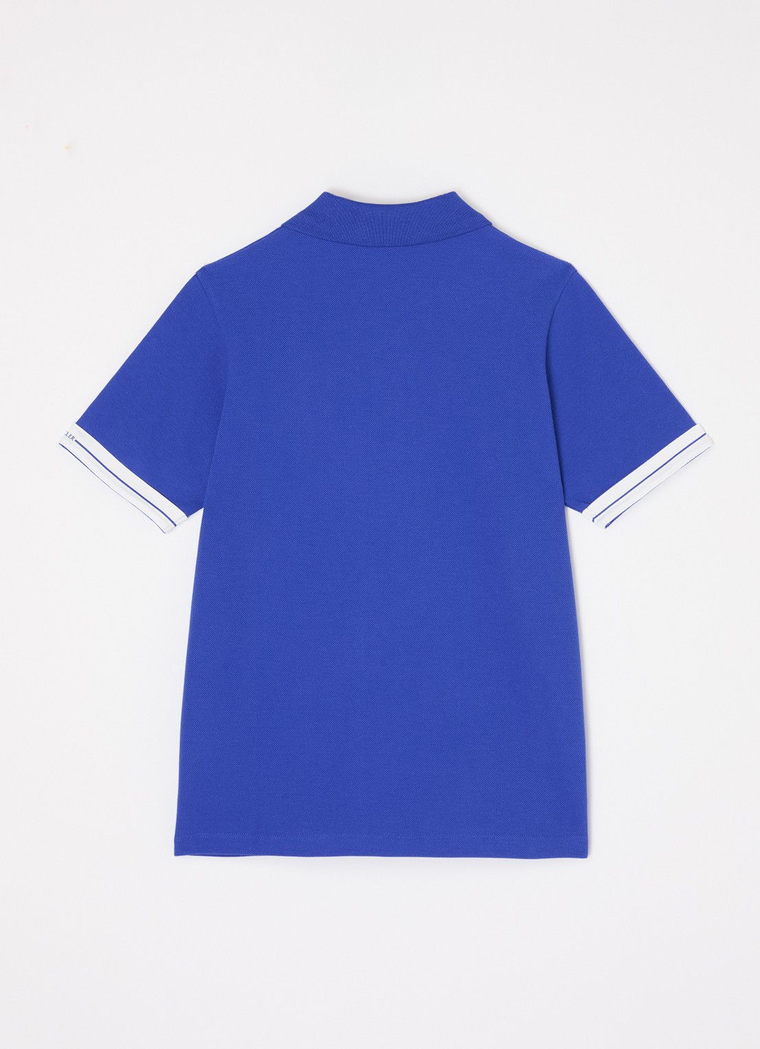 Moncler Polo van piqué katoen - voorkant 2 blauw