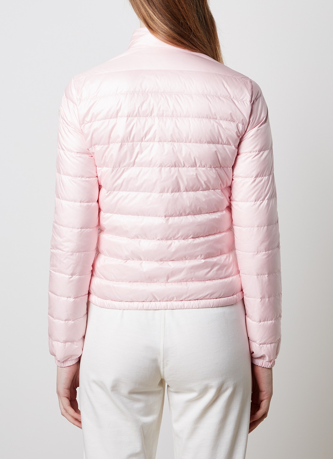 Moncler Puffer jack met donsvulling en klepzakken - achterkant 3 roze