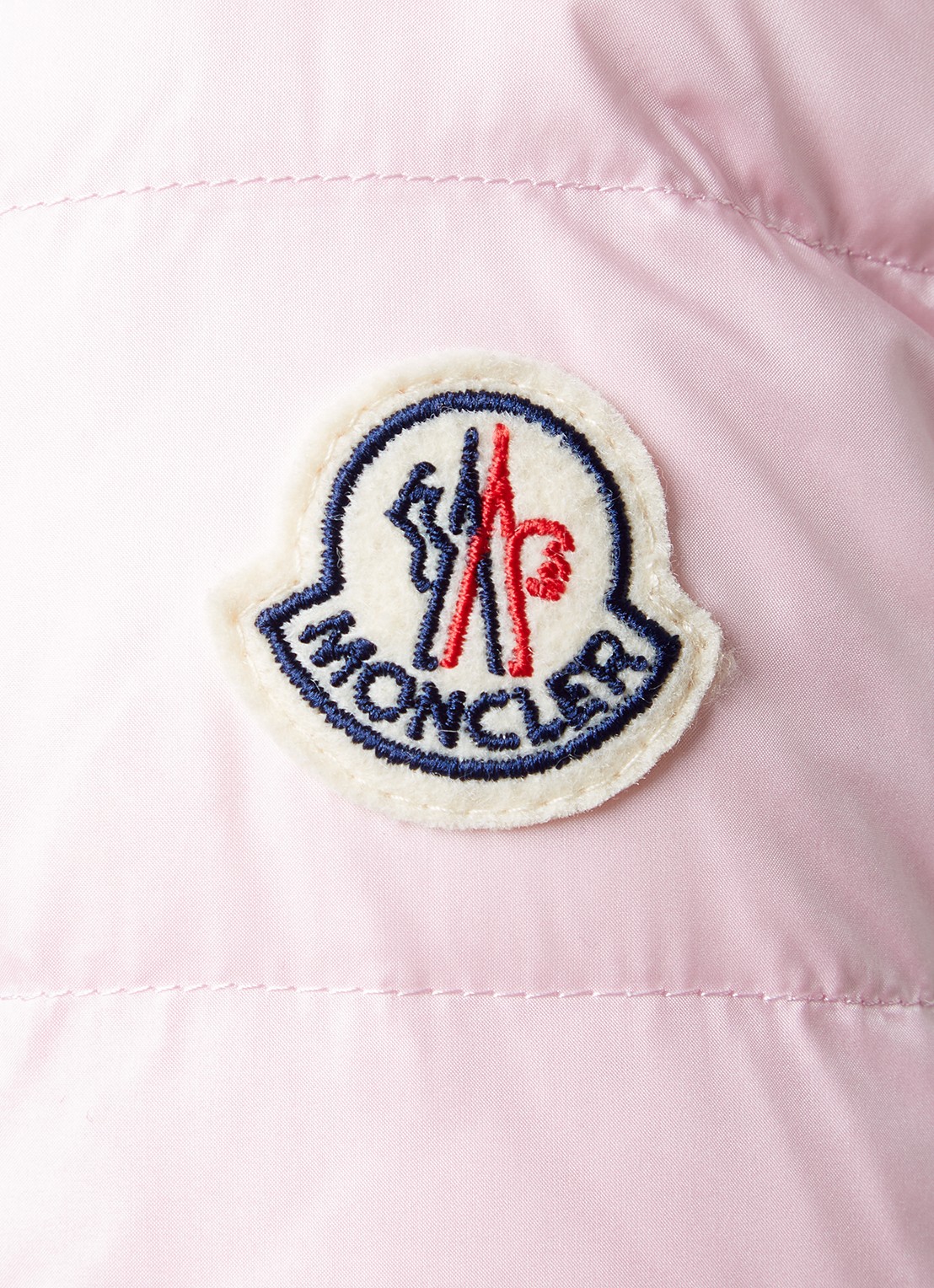 Moncler Puffer jack met donsvulling en klepzakken - detail 5 roze