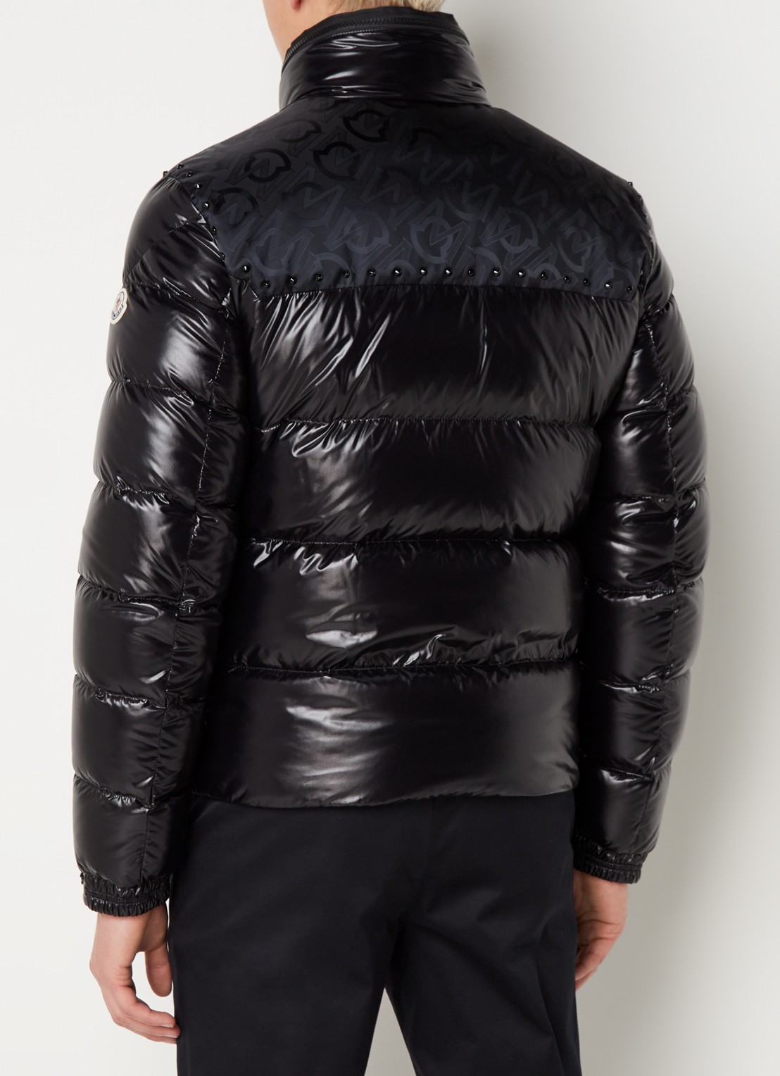 Moncler Puffer jack met donsvulling en opbergbare capuchon - achterkant 5 zwart