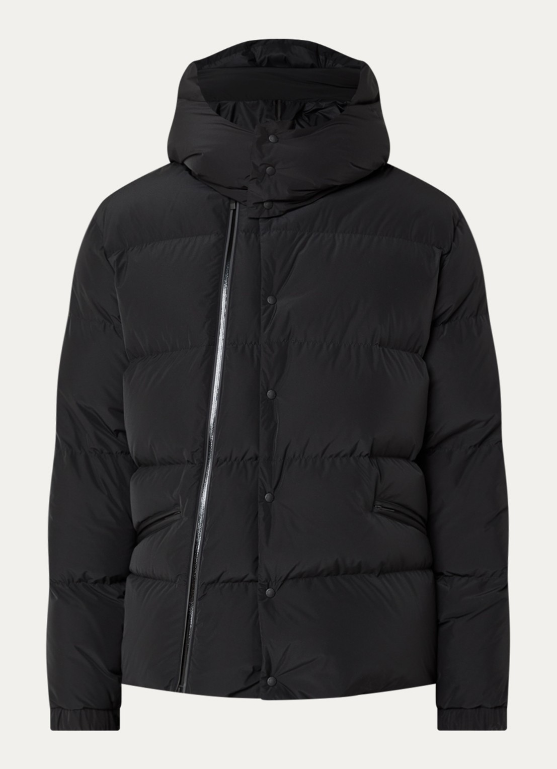 Moncler Puffer jack met steekzakken - voorkant zwart