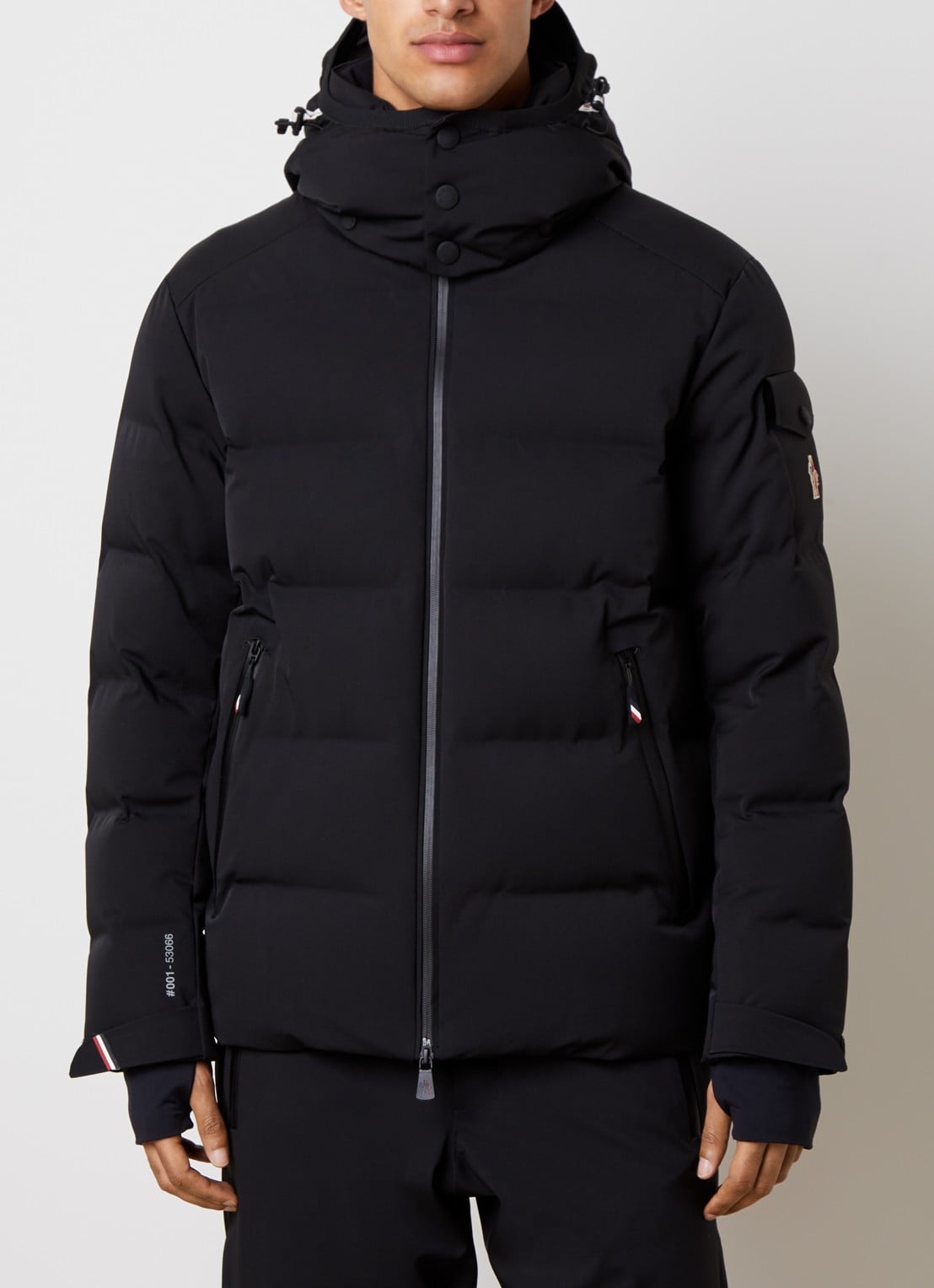 Moncler Puffer jack met steekzakken - detail 4 zwart