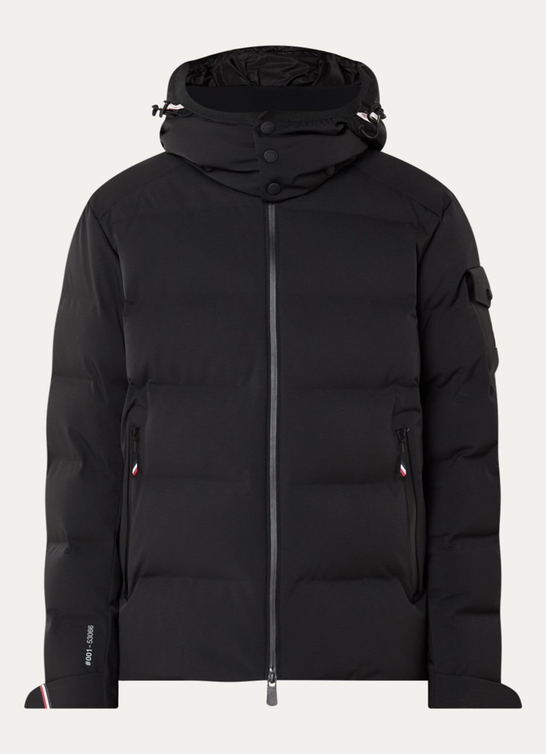 Moncler Puffer jack met steekzakken - voorkant zwart