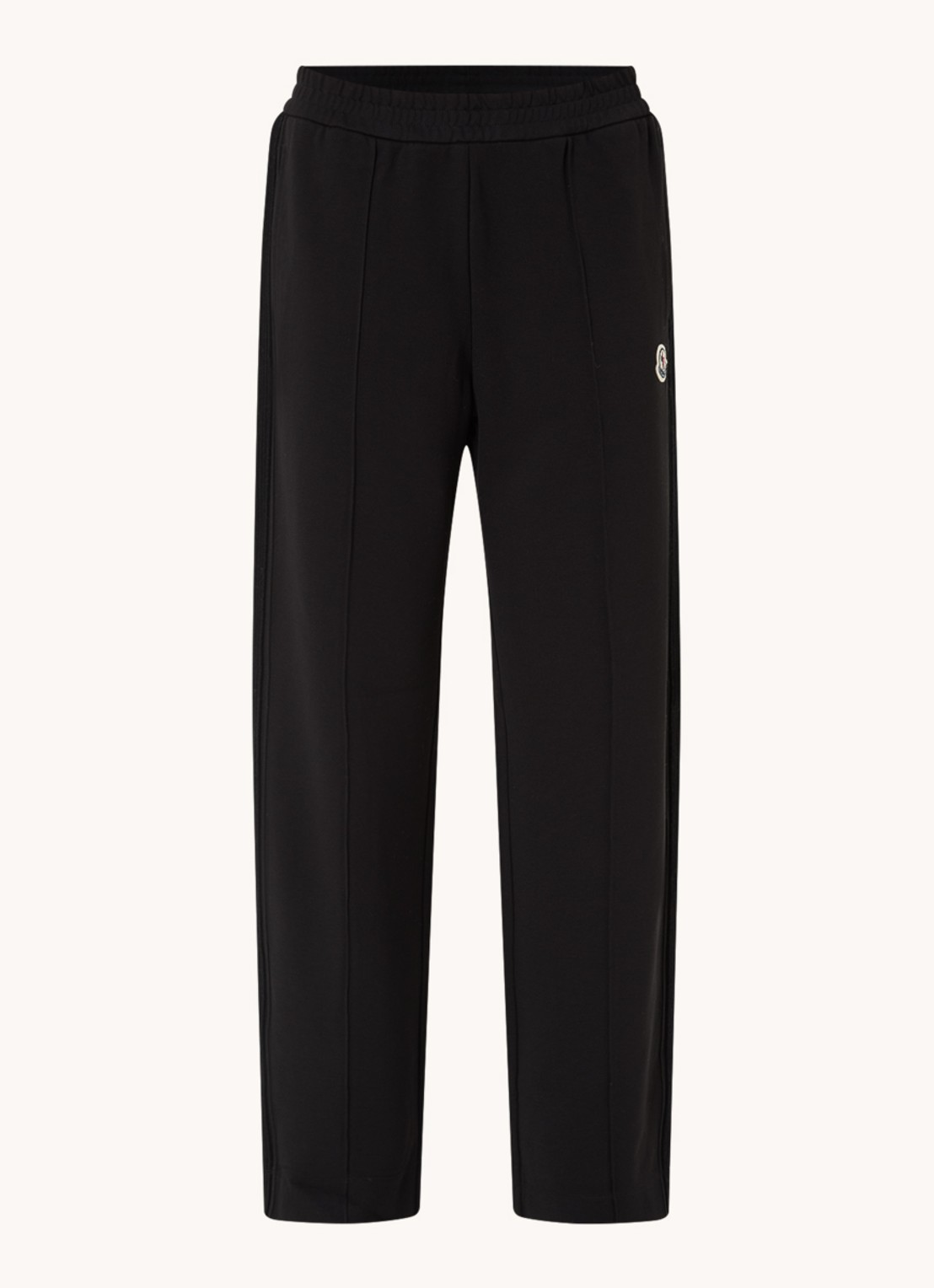 Moncler Punto Milano high waist straight fit trackpants met steekzakken en logo - voorkant 4 zwart
