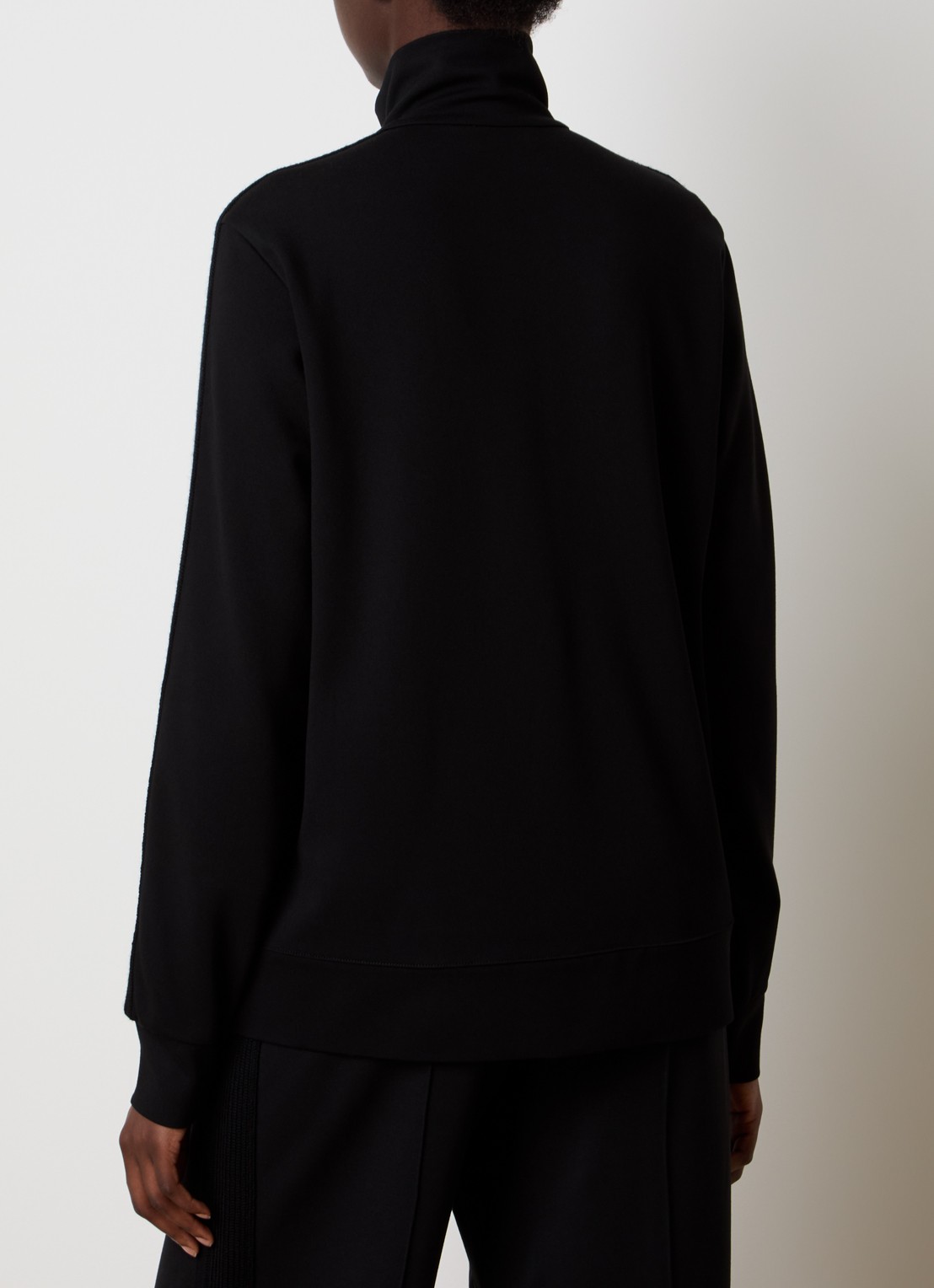 Moncler Punto Milano sweatvest met ritszakken en logo - achterkant zwart