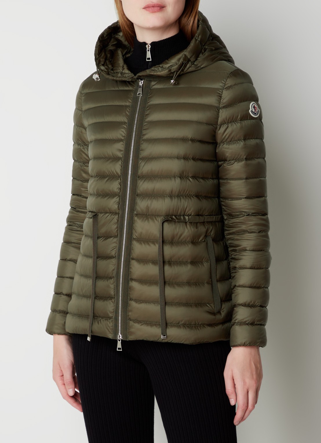 Moncler Raie puffer jack met donsvulling en steekzakken - detail 2 donkergroen
