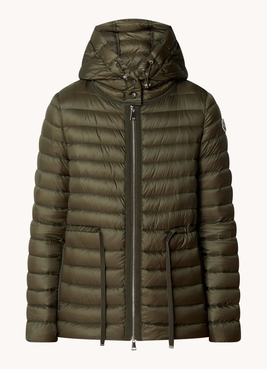 Moncler Raie puffer jack met donsvulling en steekzakken - voorkant 5 donkergroen