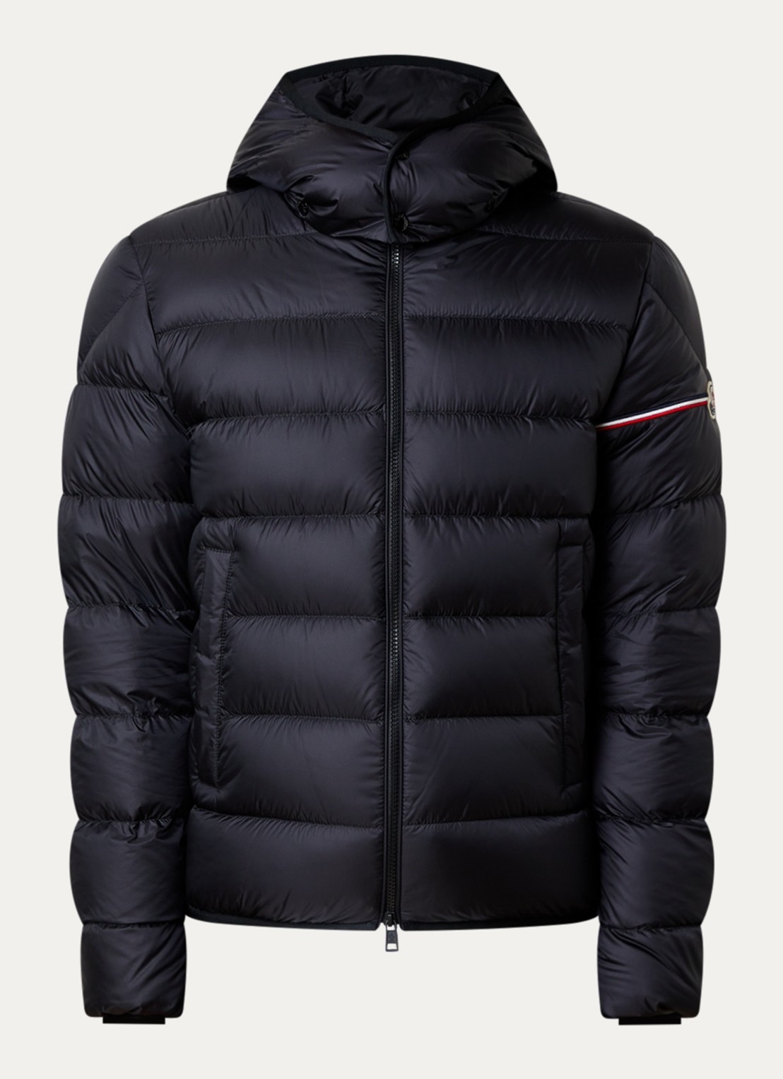 Moncler Ravenlock puffer jack met donsvulling en afneembare capuchon - voorkant 5 zwart