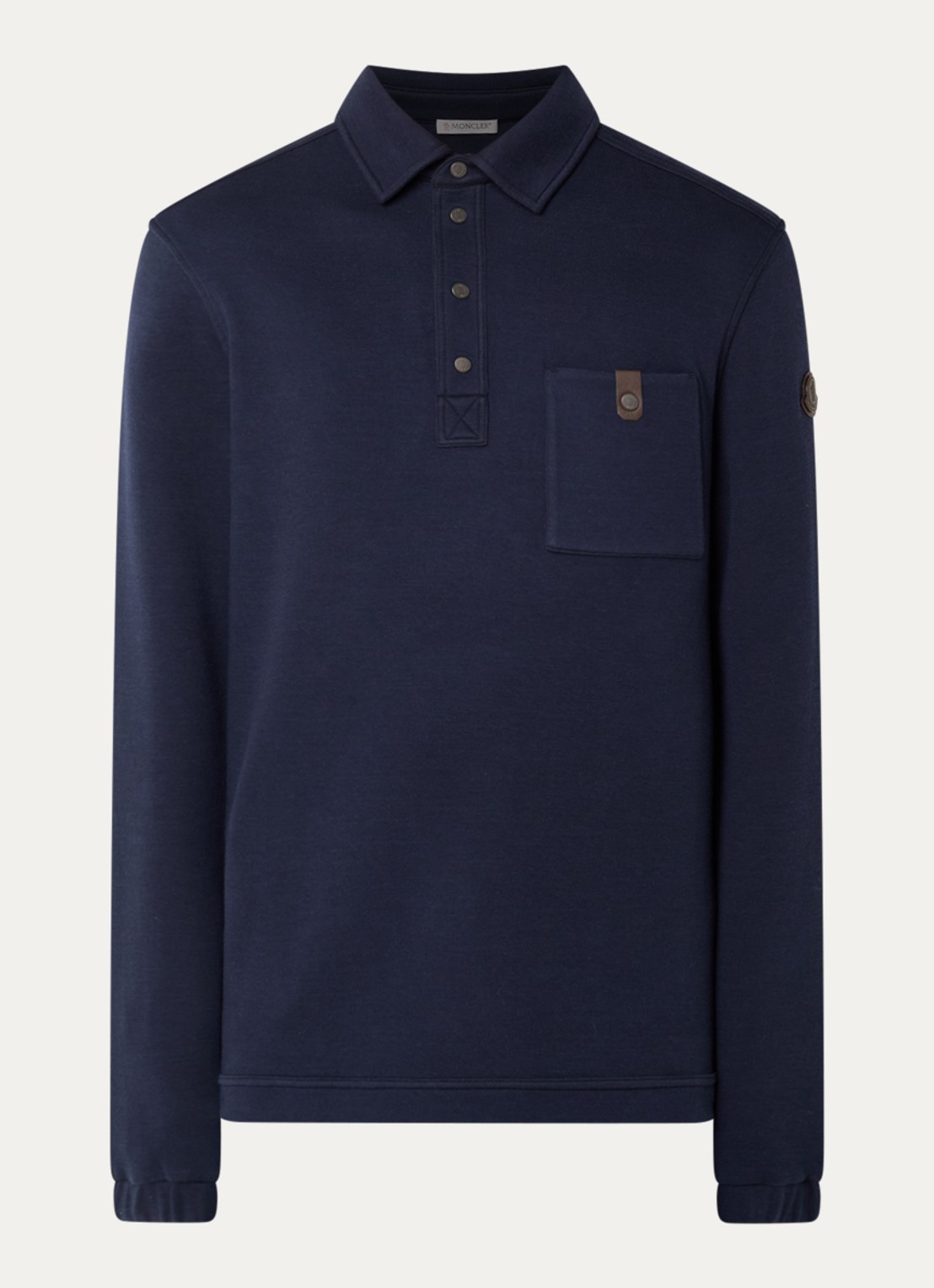 Moncler Regular fit overhemd met borstzak - voorkant donkerblauw