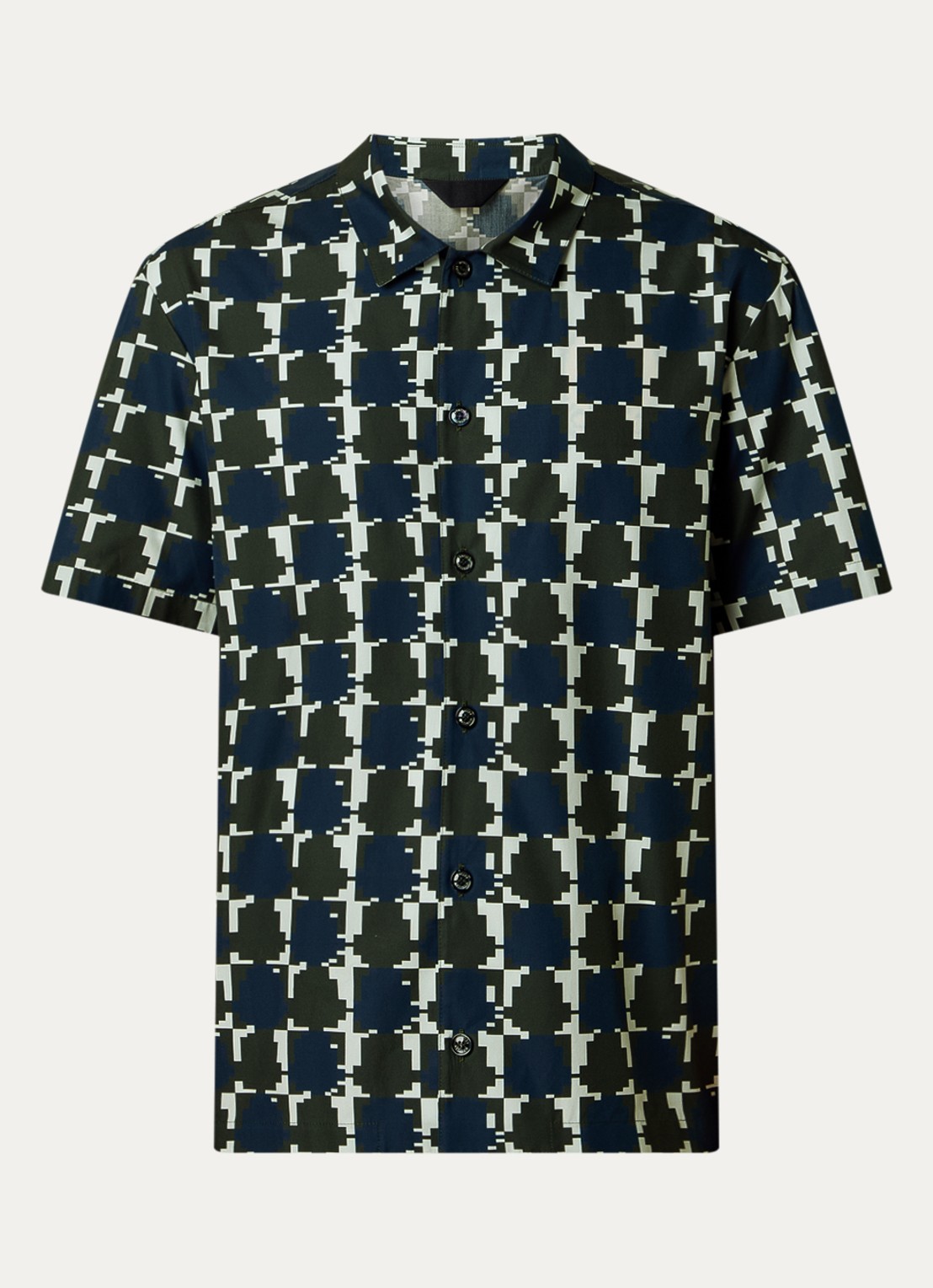 Moncler Regular fit overhemd met grafische print en logo - voorkant 4 legergroen