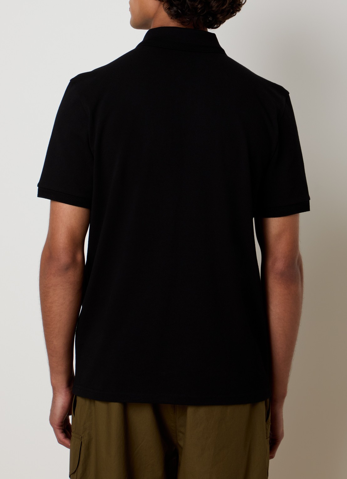 Moncler Regular fit polo met logo - achterkant zwart