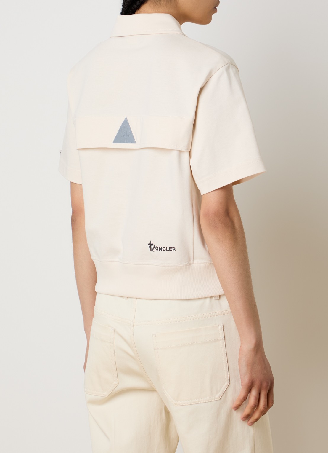 Moncler Regular fit polo met logo - achterkant 5 creme