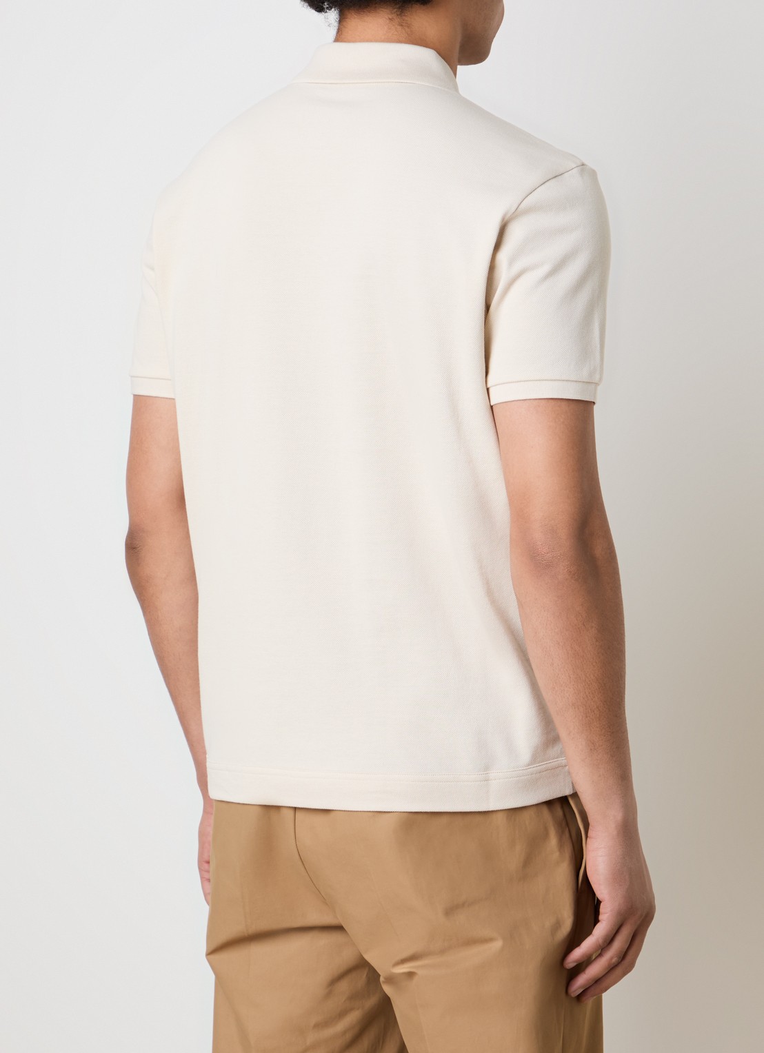 Moncler Regular fit polo van piqué katoen met logo - achterkant 5 creme