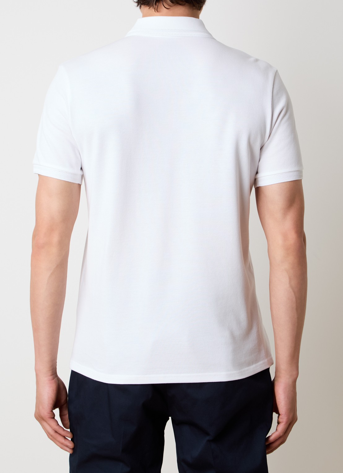 Moncler Regular fit polo van piqué katoen - achterkant 5 wit