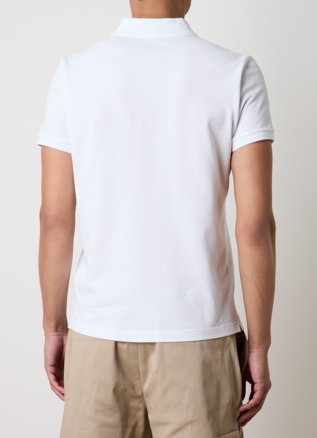 Moncler Regular fit polo van piqué katoen - achterkant 5 wit