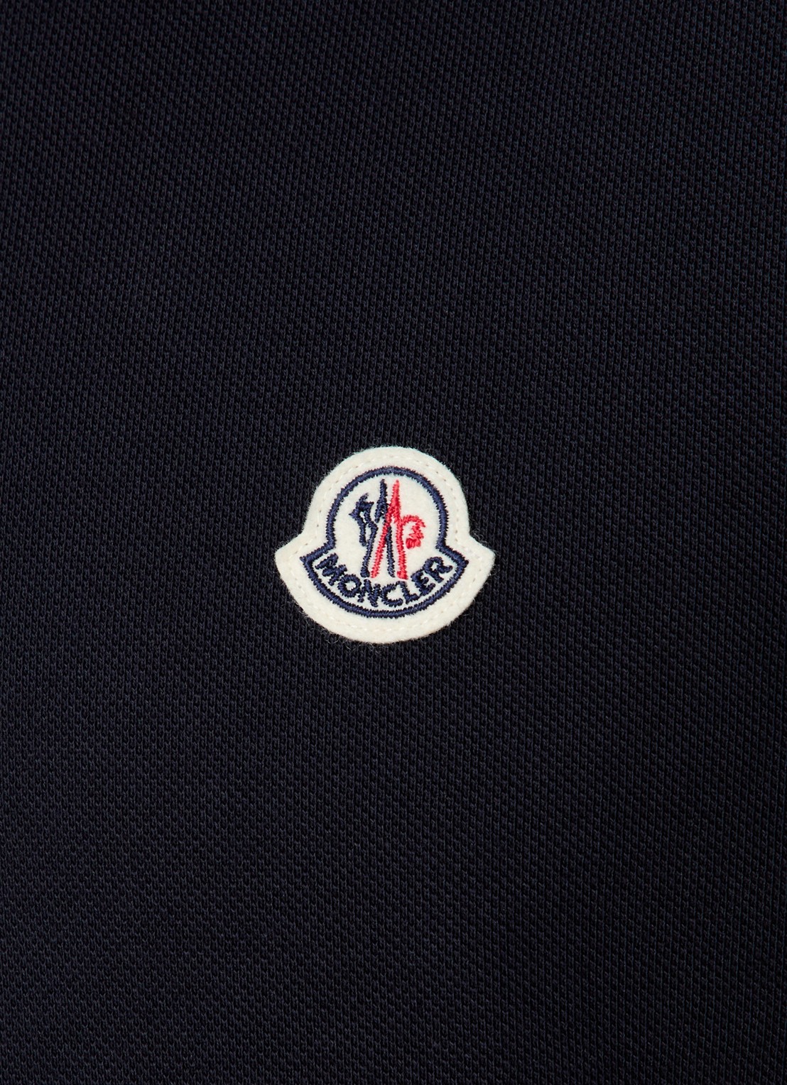 Moncler Regular fit polo van piqué katoen - detail 5 donkerblauw