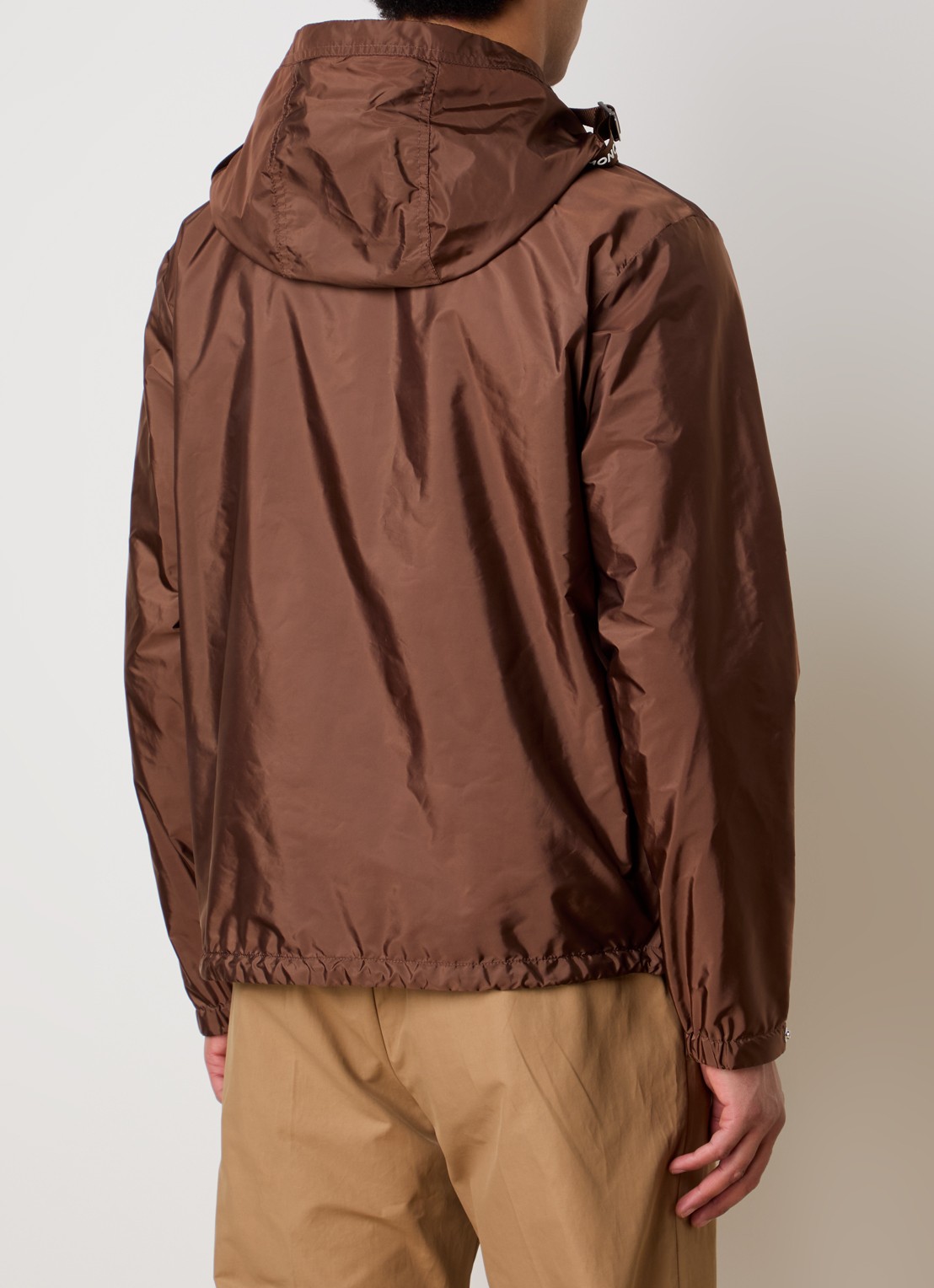 Moncler Remoray windjack met capuchon en steekzakken - achterkant bruin