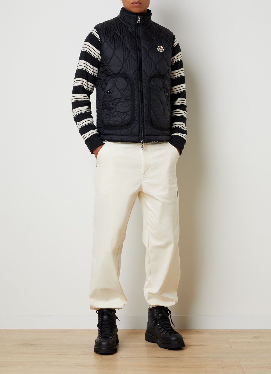 Moncler Reversible bodywarmer met steekzakken - voorkant 5 antraciet